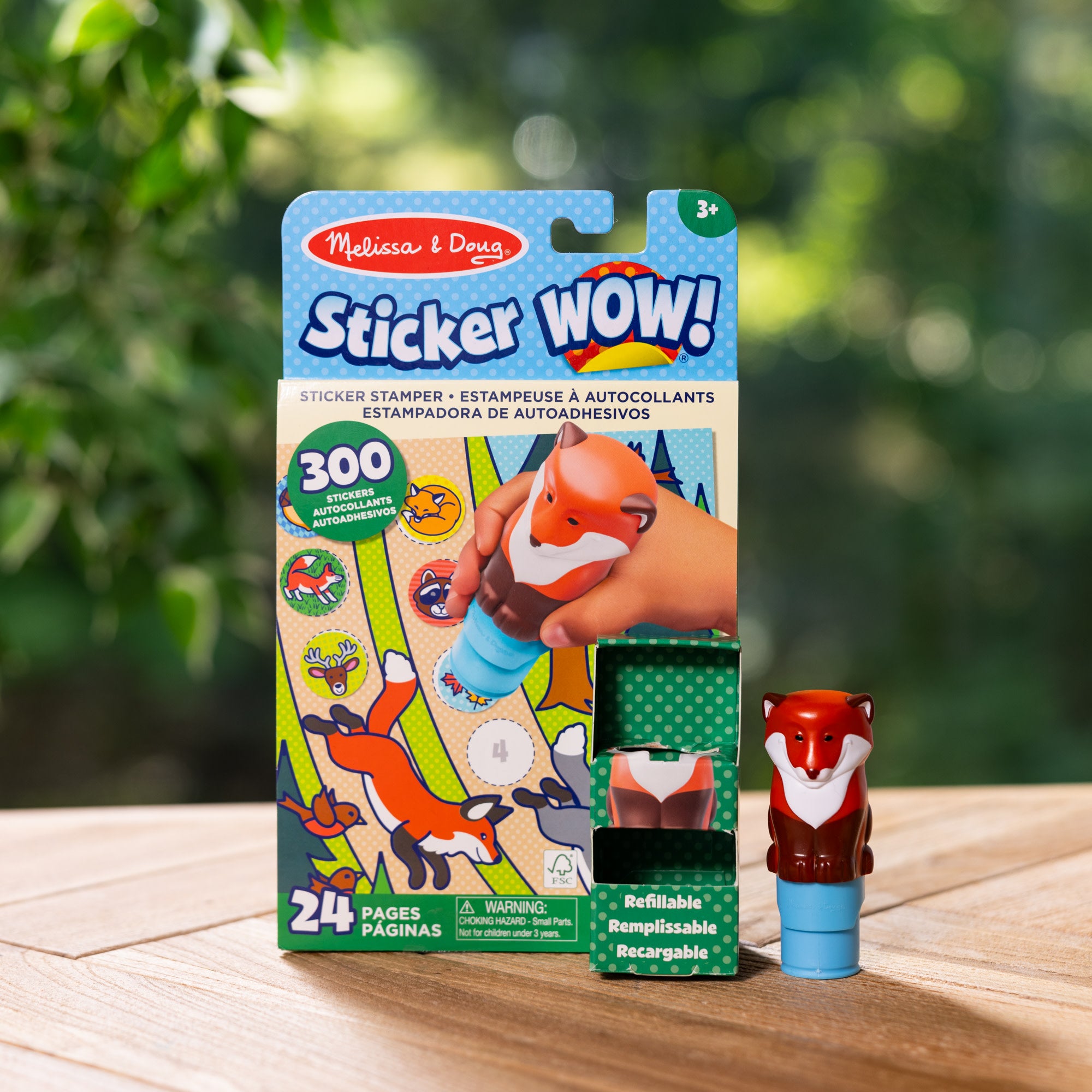 Melissa & Doug Sticker WOW!? Activity Pad & Sticker Stamper - Fox - Image 4