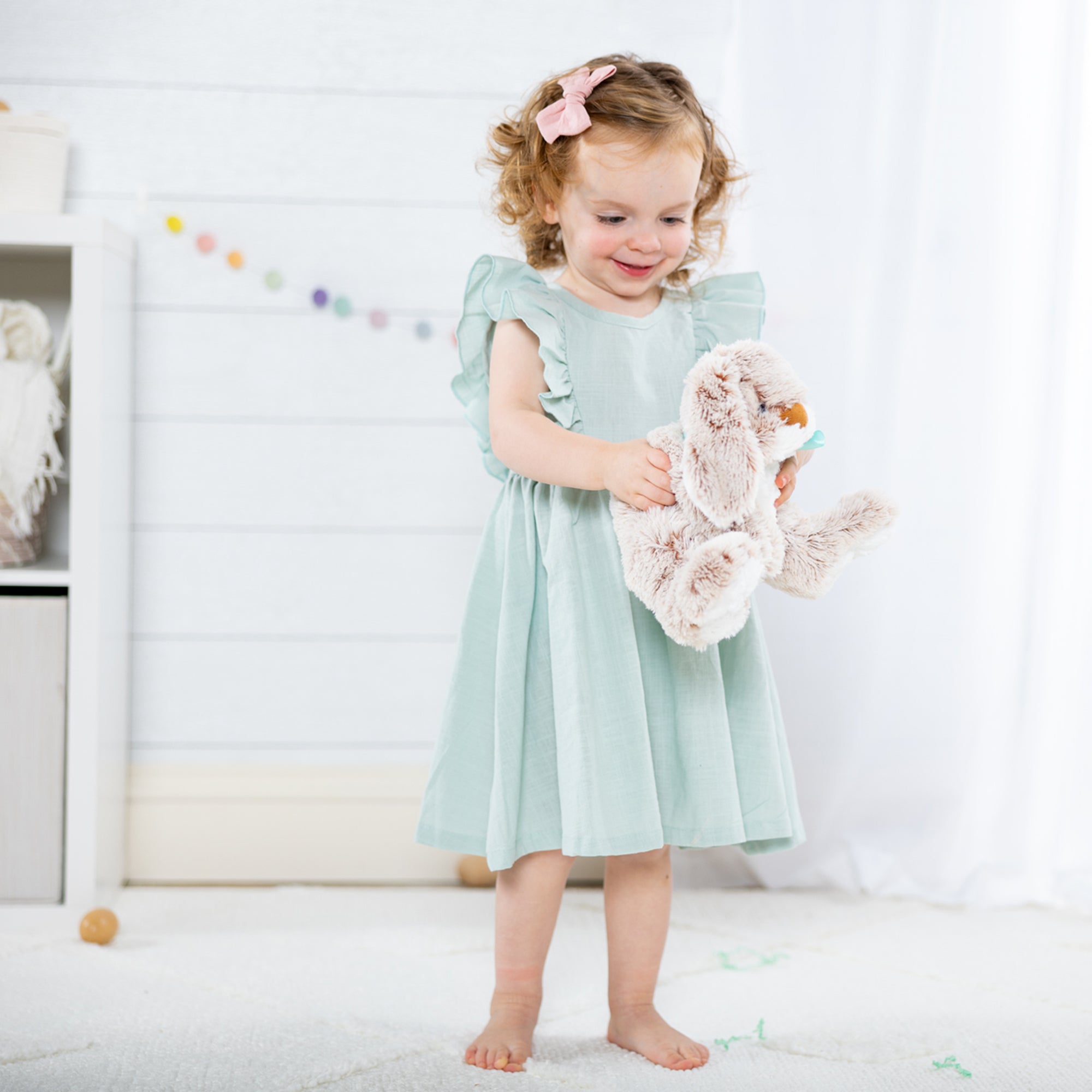 Melissa & Doug Burrow Bunny Rabbit Stuffed Animal - Image 7