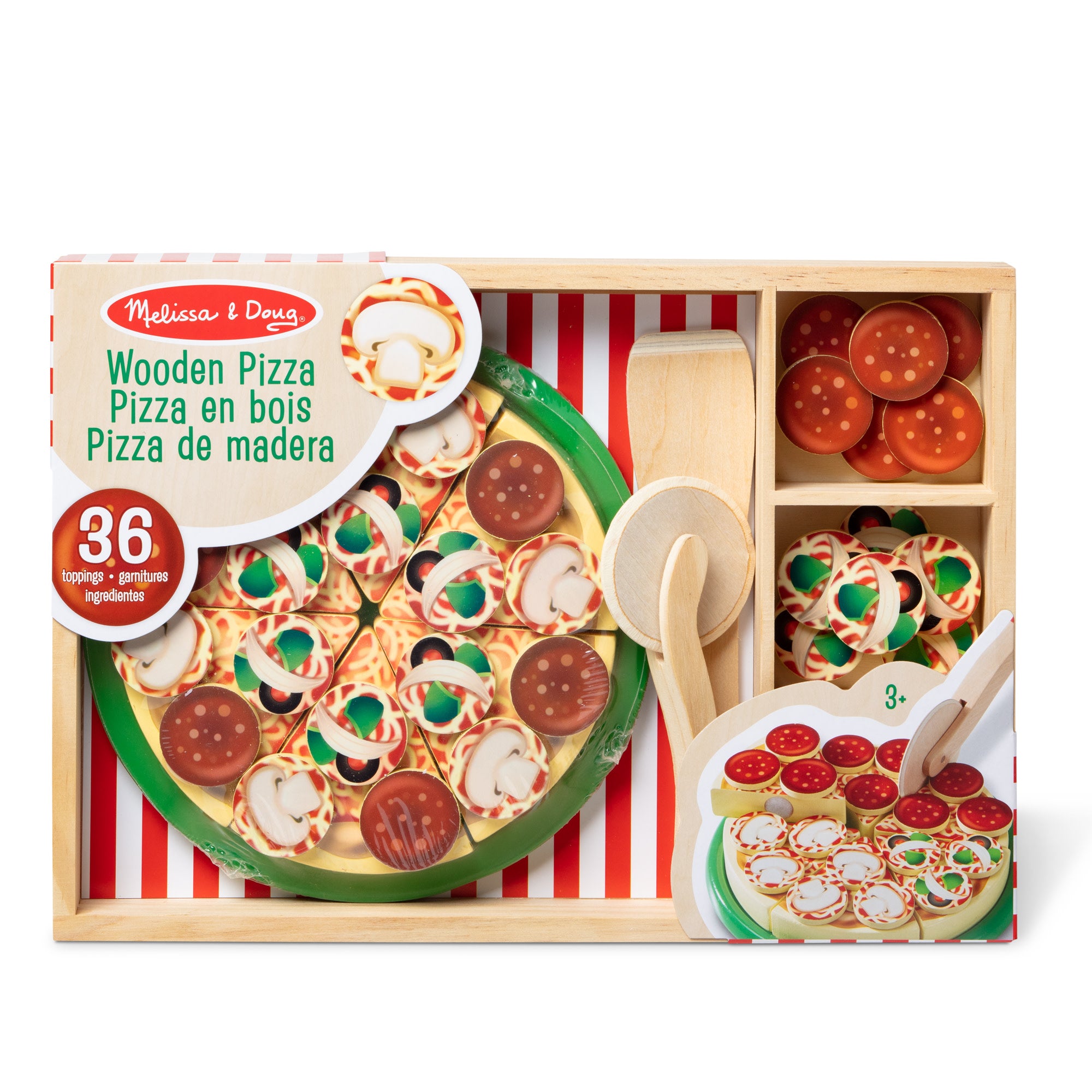 Melissa & Doug Wooden Pizza Party Play Set - Image 3