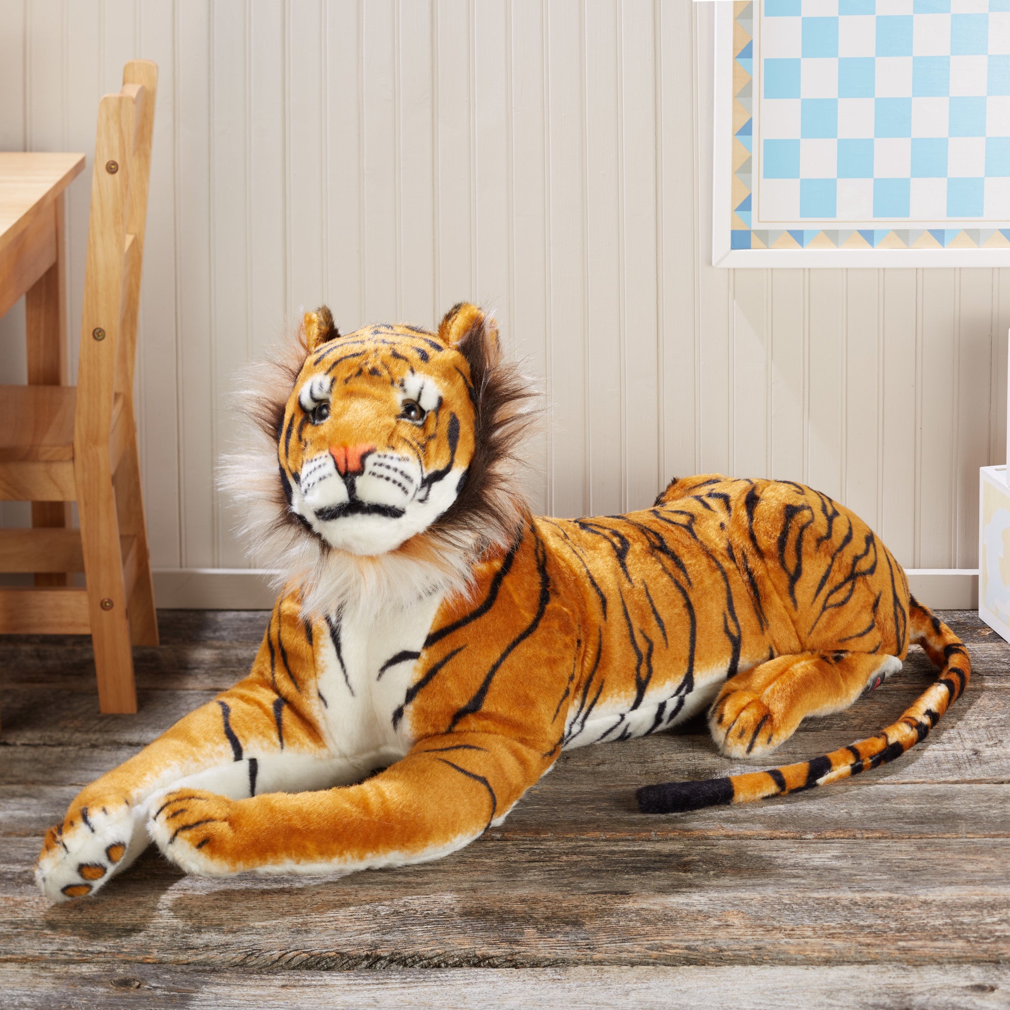 Melissa & Doug Tiger Lifelike Plush Stuffed Animal - Image 4