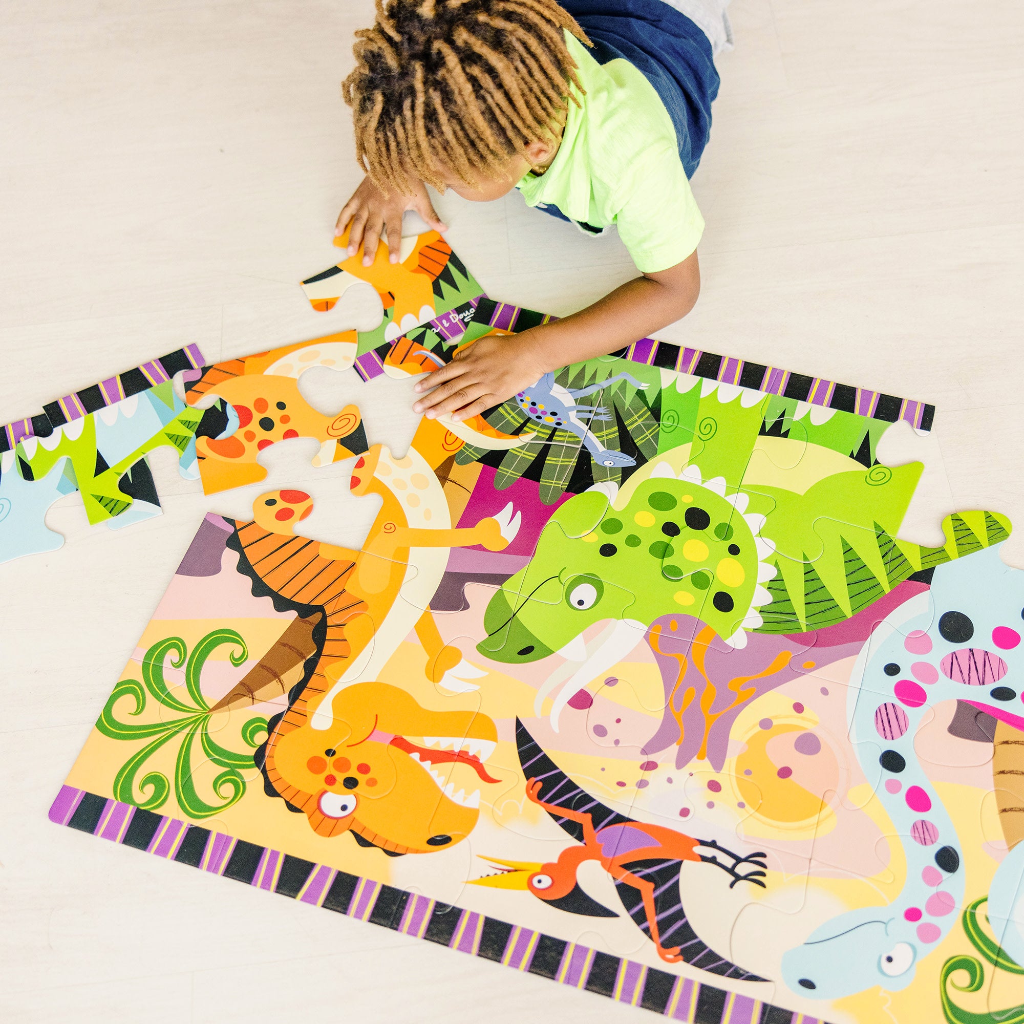 Melissa & Doug Dinosaur Dawn Floor Puzzle - 24 Pieces - Image 7