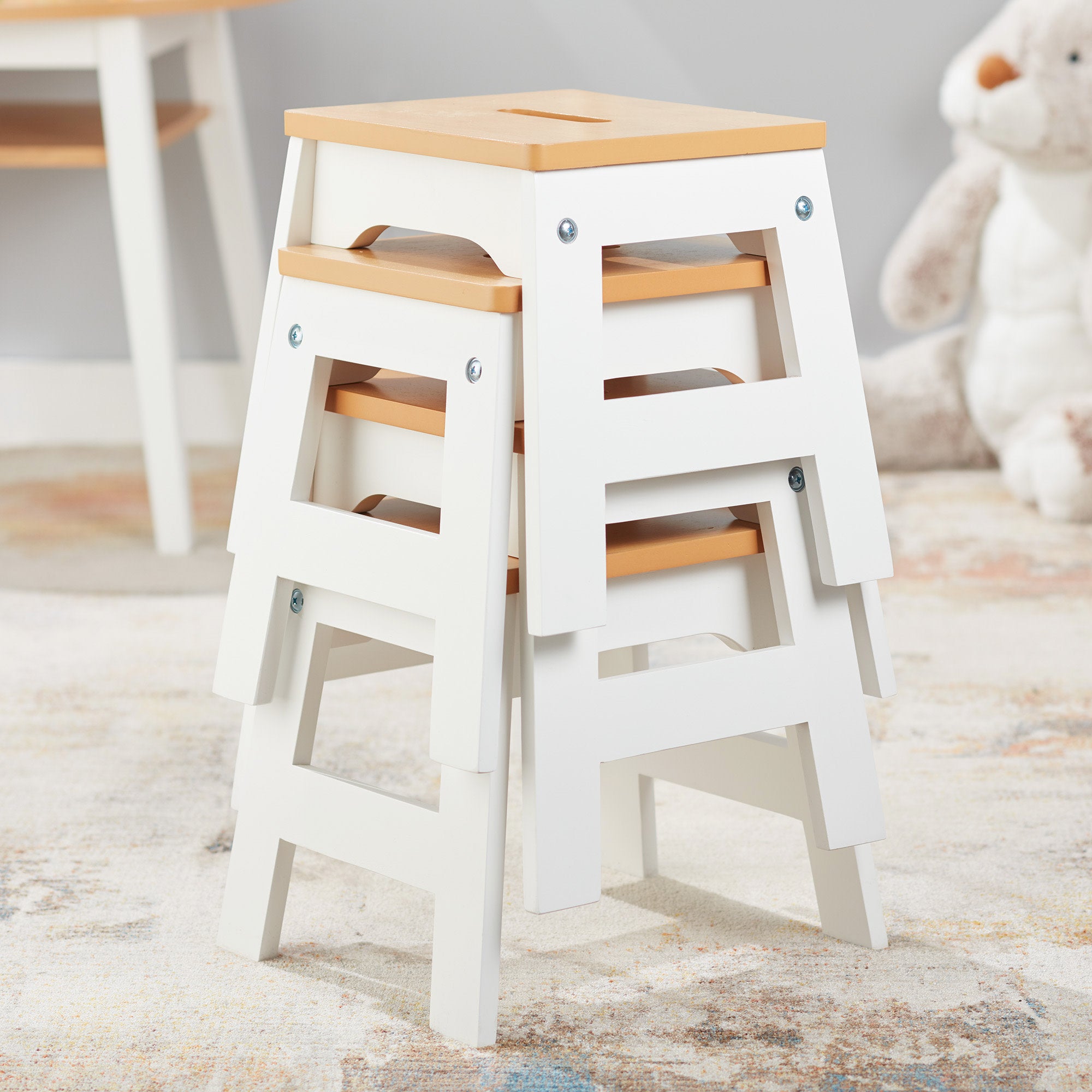 Melissa & Doug Wooden Stools ?C Set of 4 - Image 2