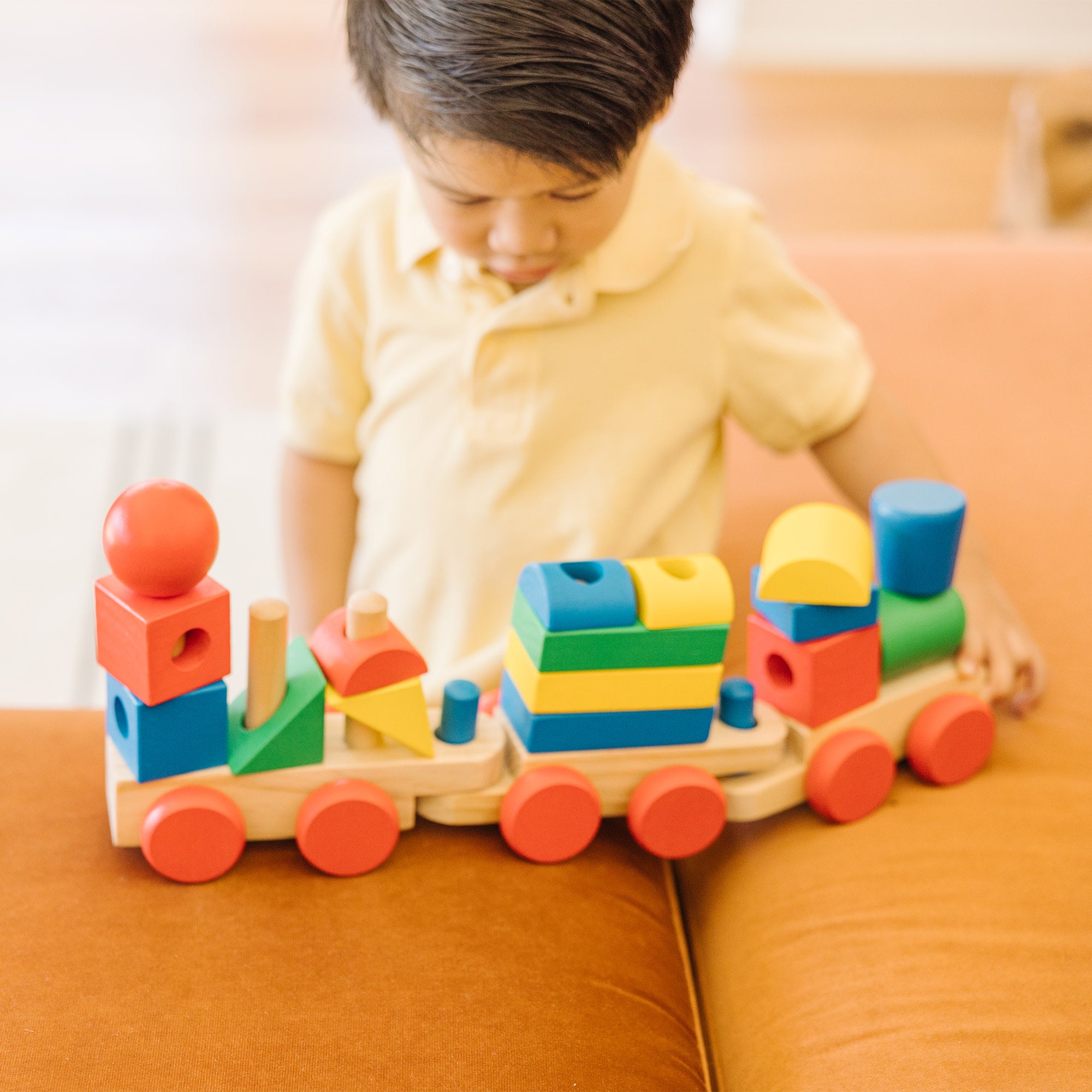 Melissa & Doug Stacking Train Toddler Toy - Image 7