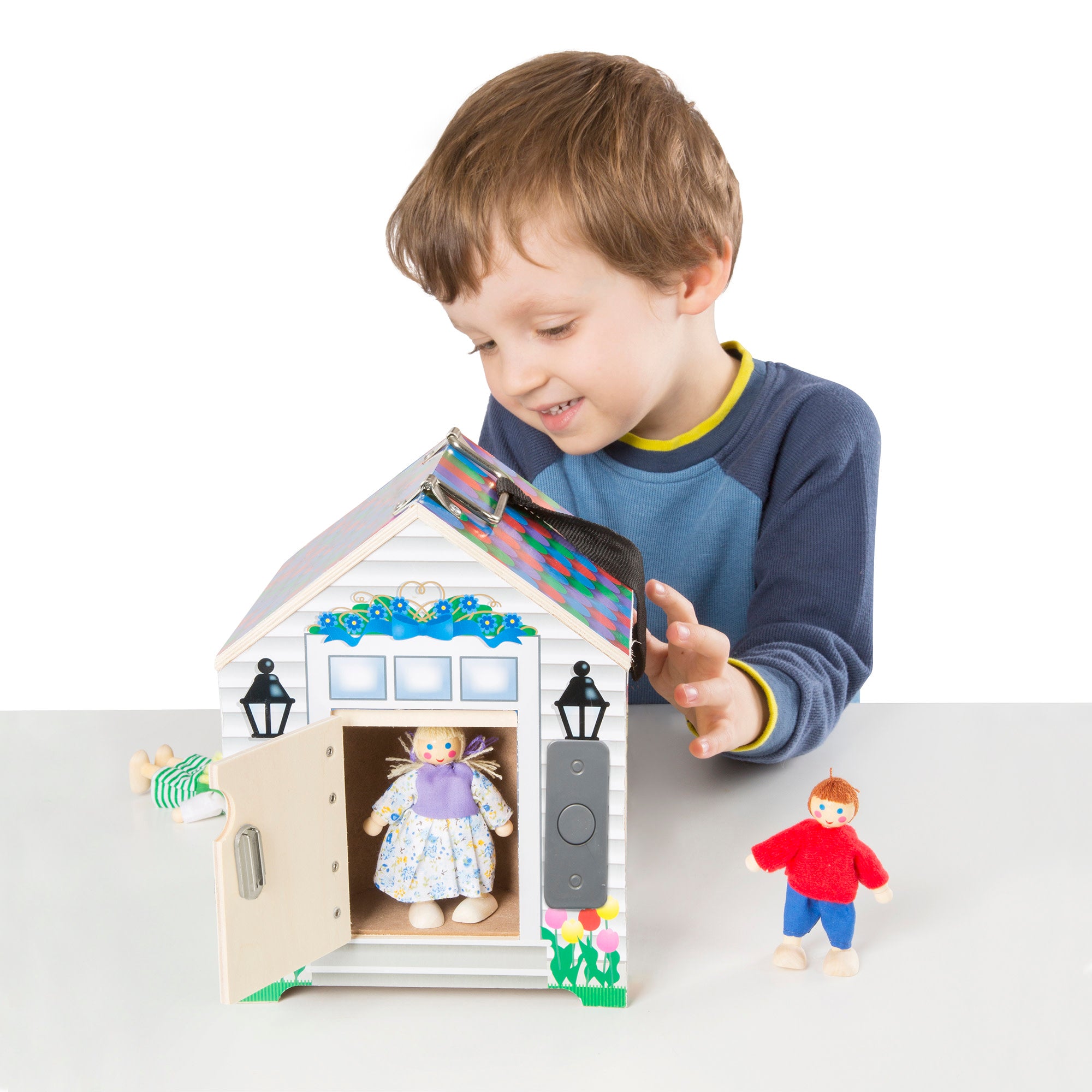 Melissa & Doug Wooden Doorbell House - Image 7