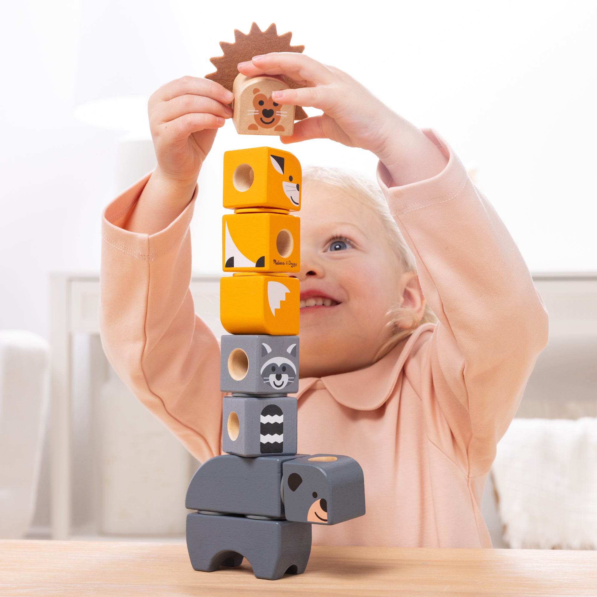 Melissa & Doug Blockables? Play Sets Farm Friends and Woodland Friends 2-Pack Bundle - Image 7