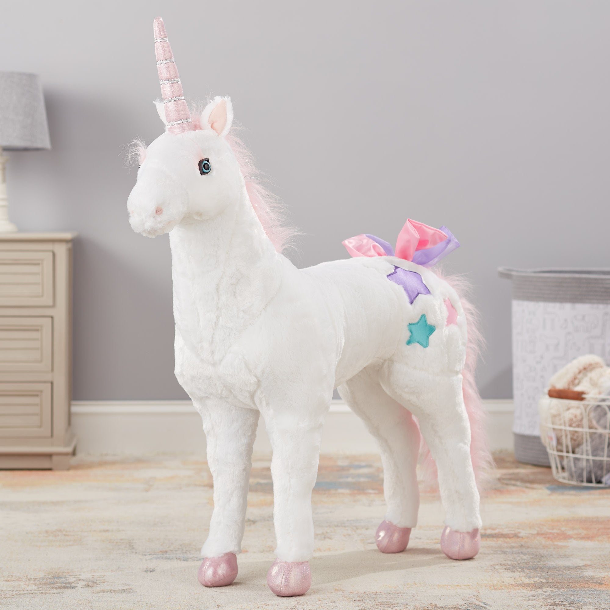 Melissa & Doug Unicorn Lifelike Plush Stuffed Animal - Image 9