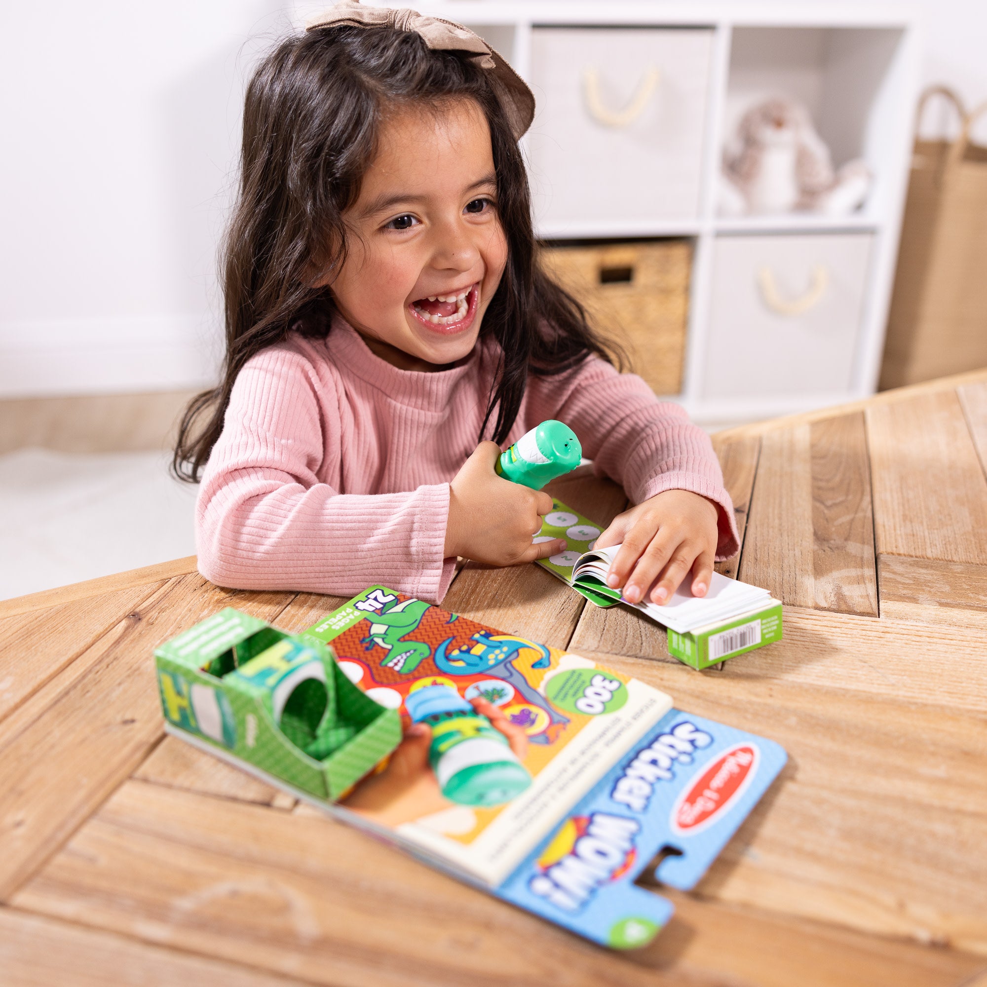 Melissa & Doug Sticker WOW!? Dinosaur Bundle: Activity Pad & Sticker Stamper + Mini Activity Pad and 200 Refill Stickers - Image 6