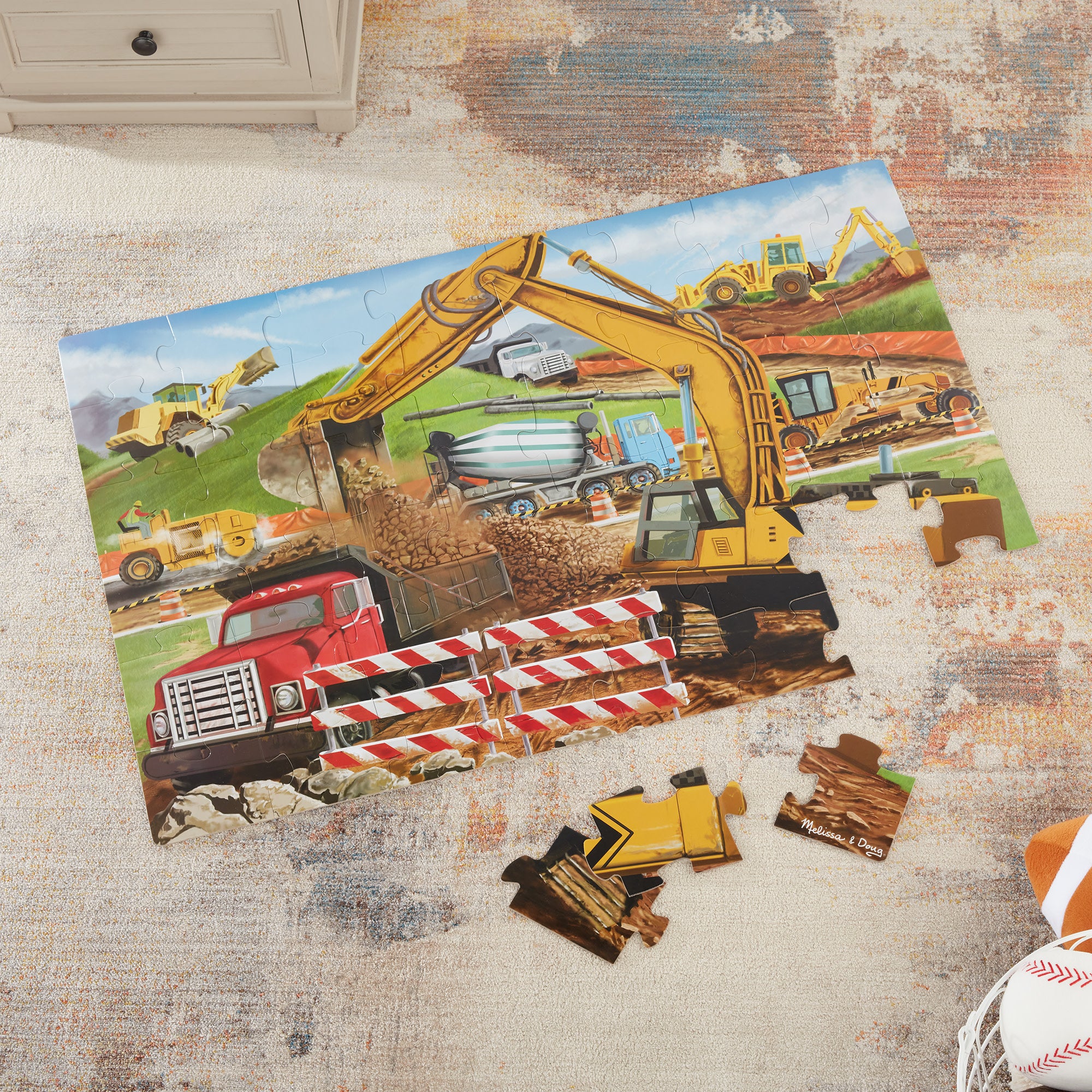 Melissa & Doug Building Site Floor Puzzle - 48 Pieces - Image 9