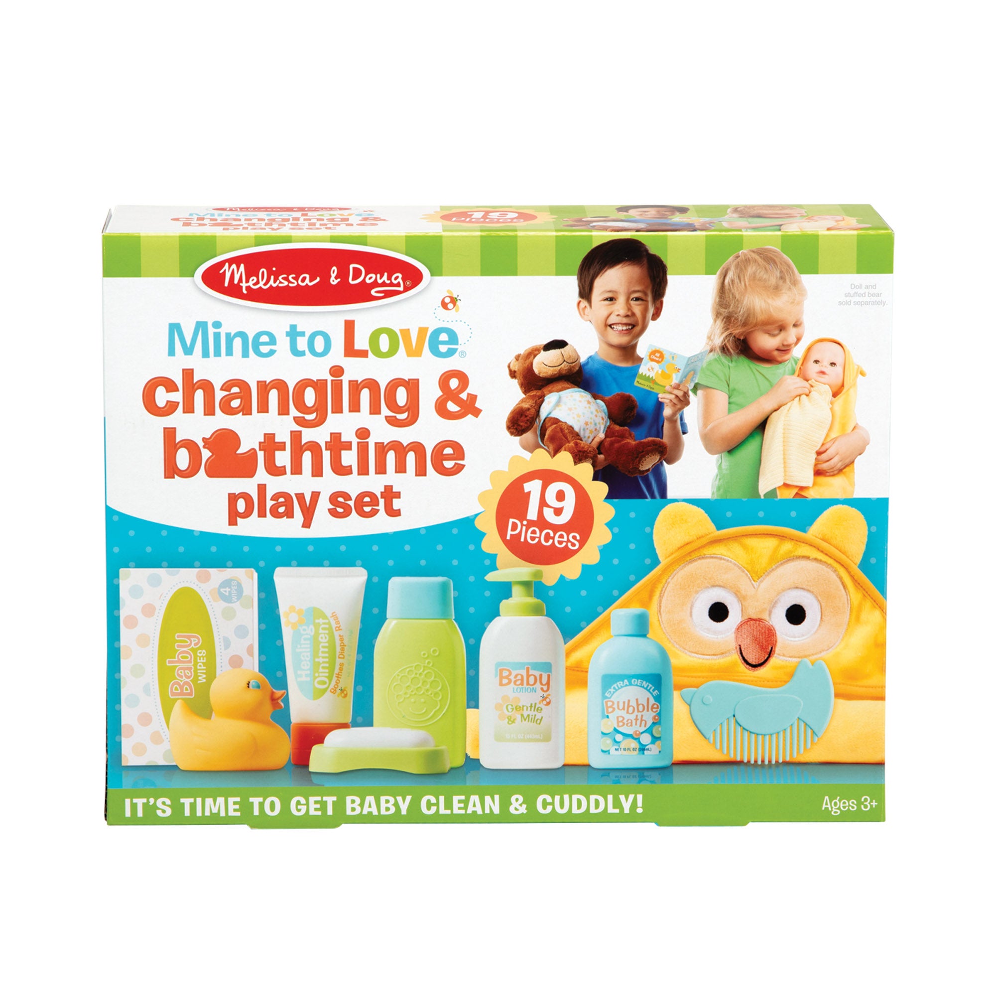Melissa & Doug Mine to Love Changing & Bathtime Play Set - Image 3