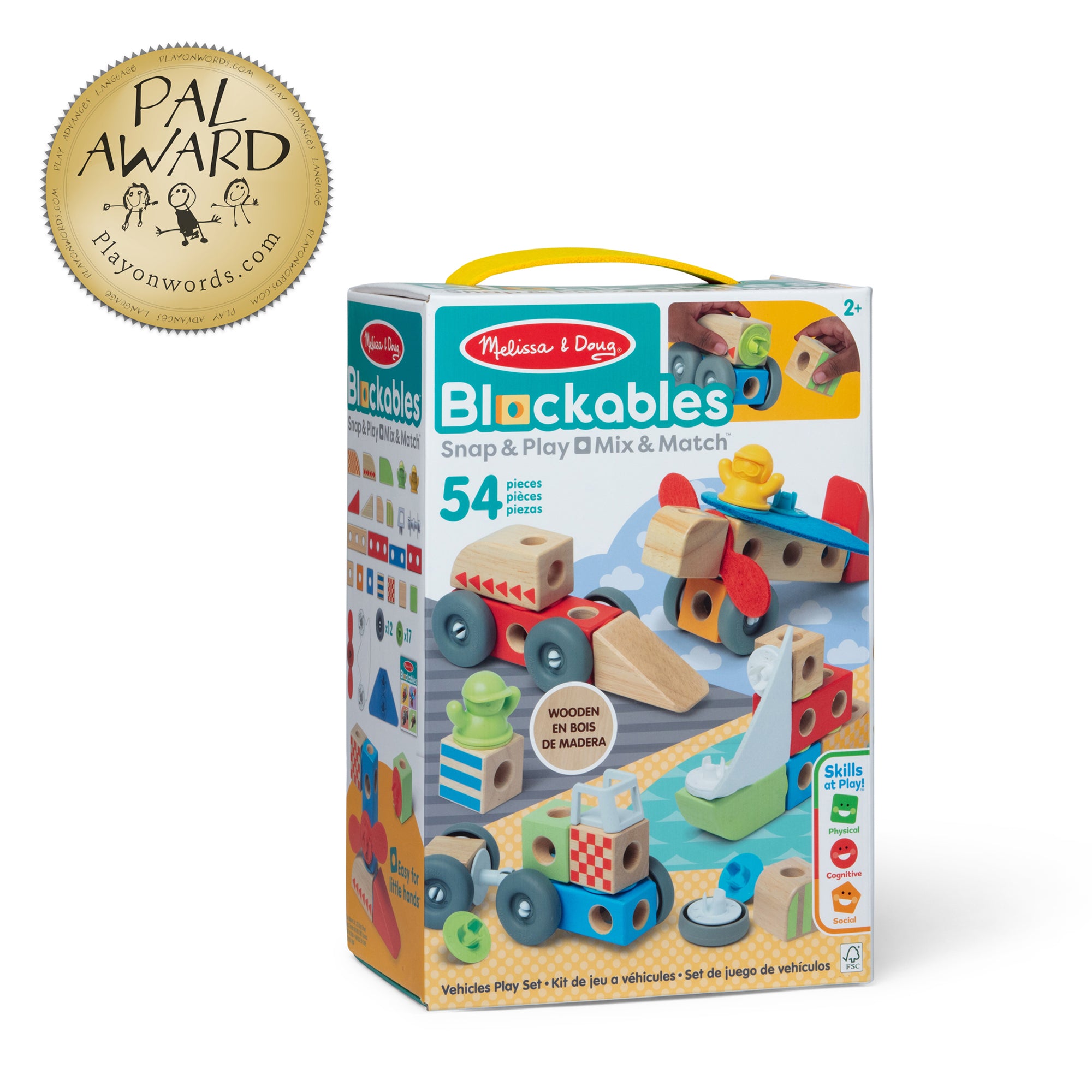 Melissa & Doug Blockables? Vehicles Play Set - Image 3