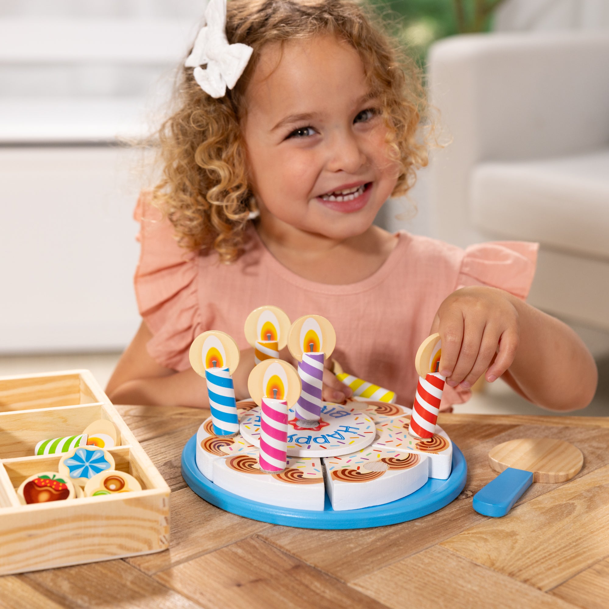 Melissa & Doug Wooden Birthday Cake Play Set - Image 5