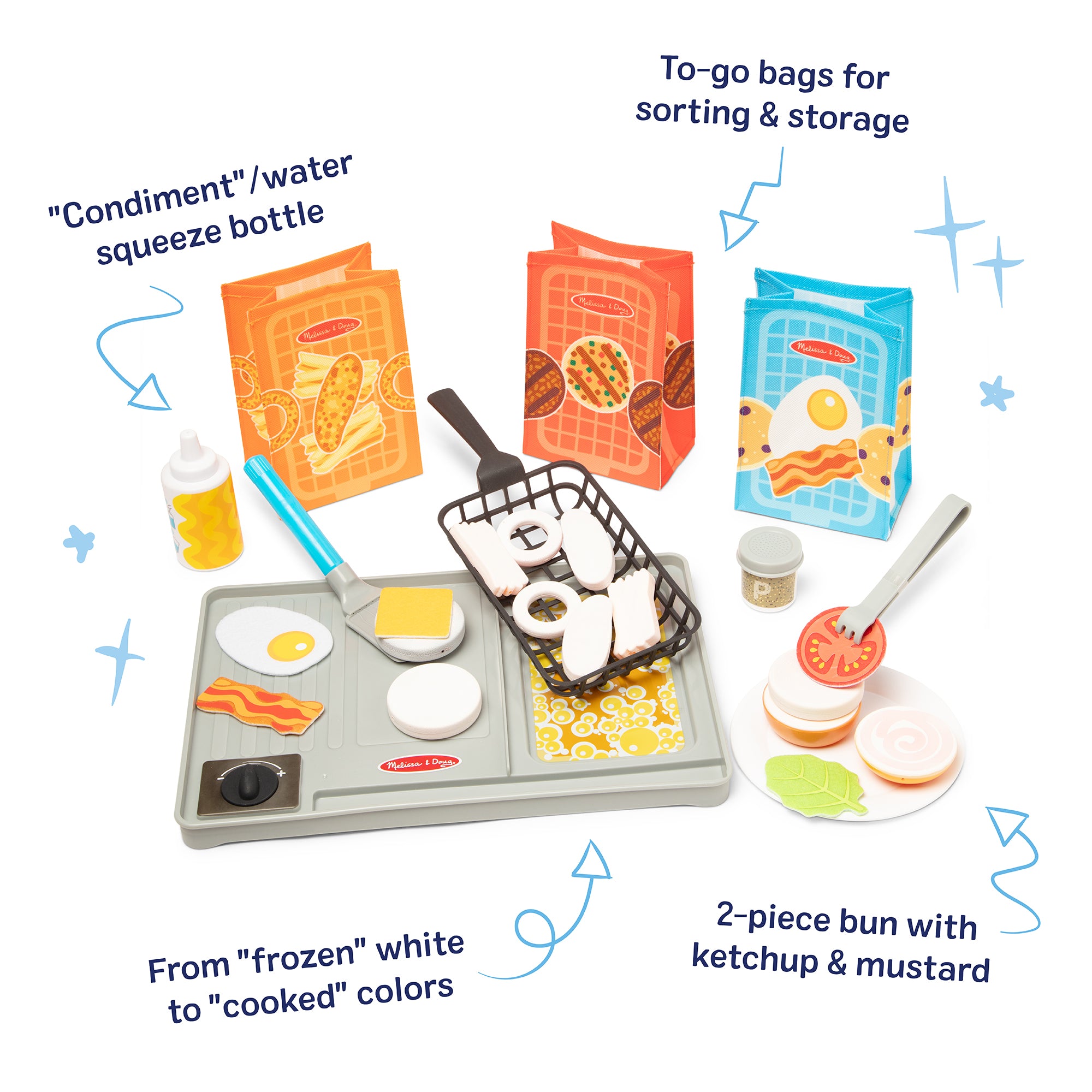 Melissa & Doug Flip & Fry Grill Play Set with Color Changing Water WOW! - Image 7