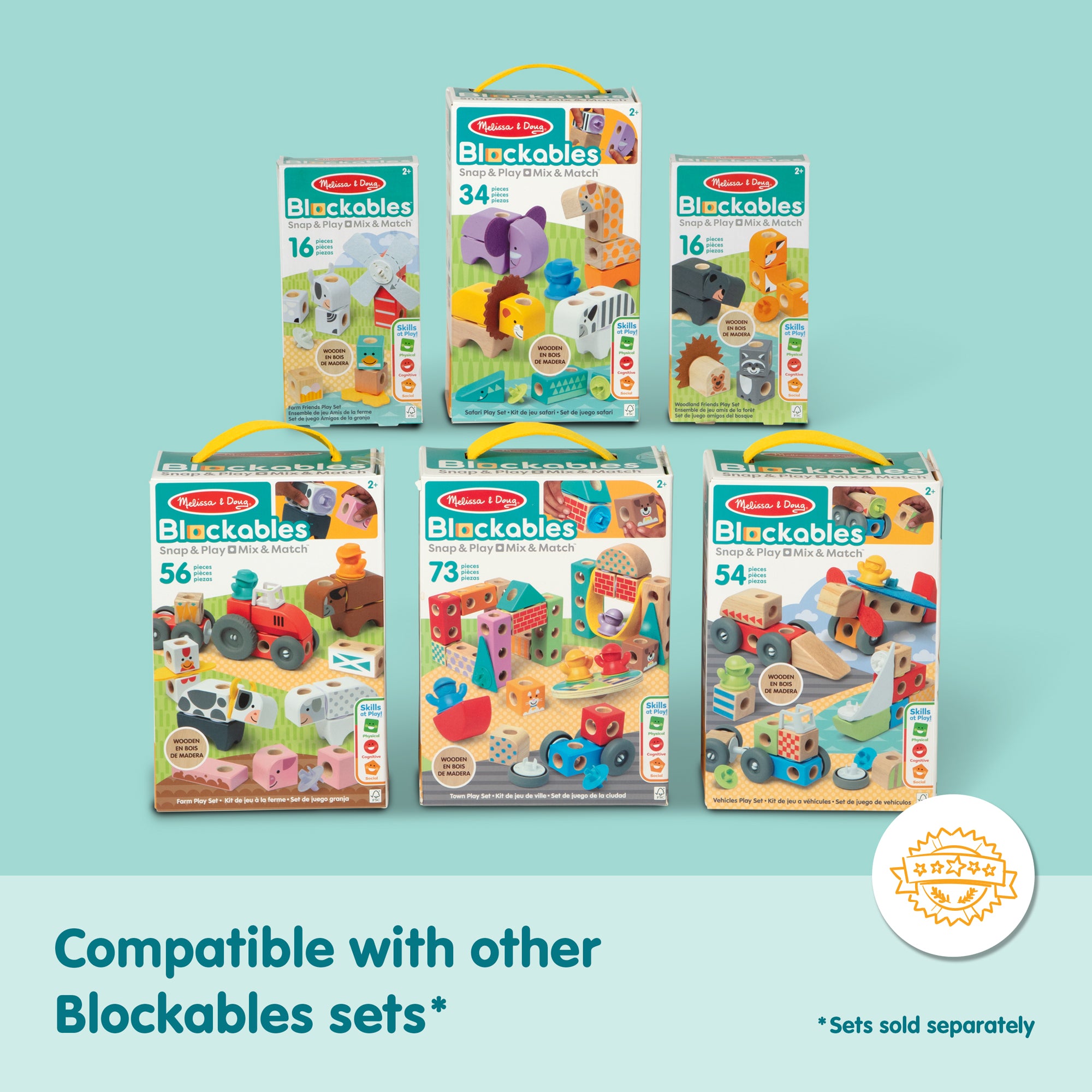 Melissa & Doug Blockables? Farm Play Set - Image 9