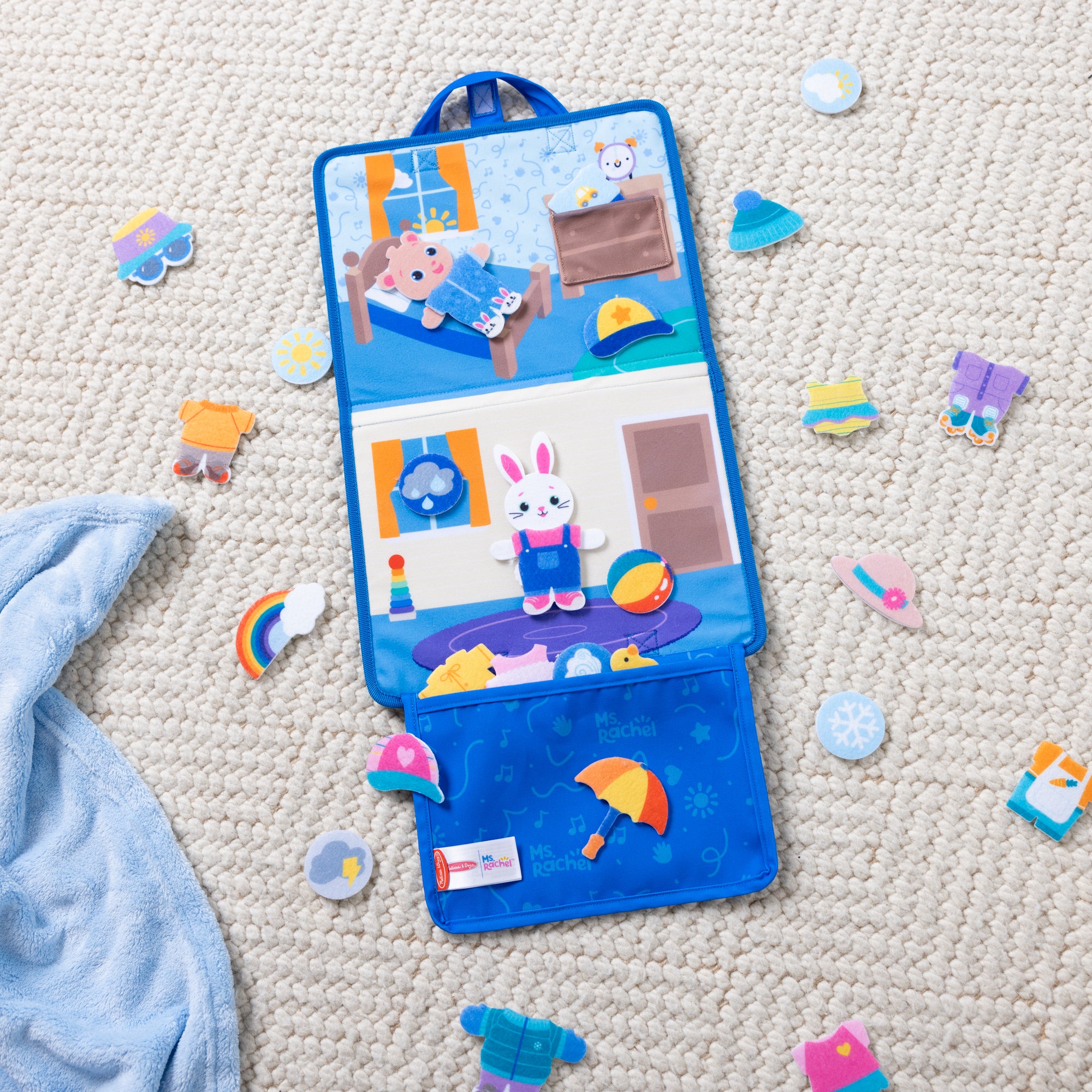Melissa & Doug Ms. Rachel Water WOW! Color-Reveal Pad What to Wear Felt Activity Board - Image 9