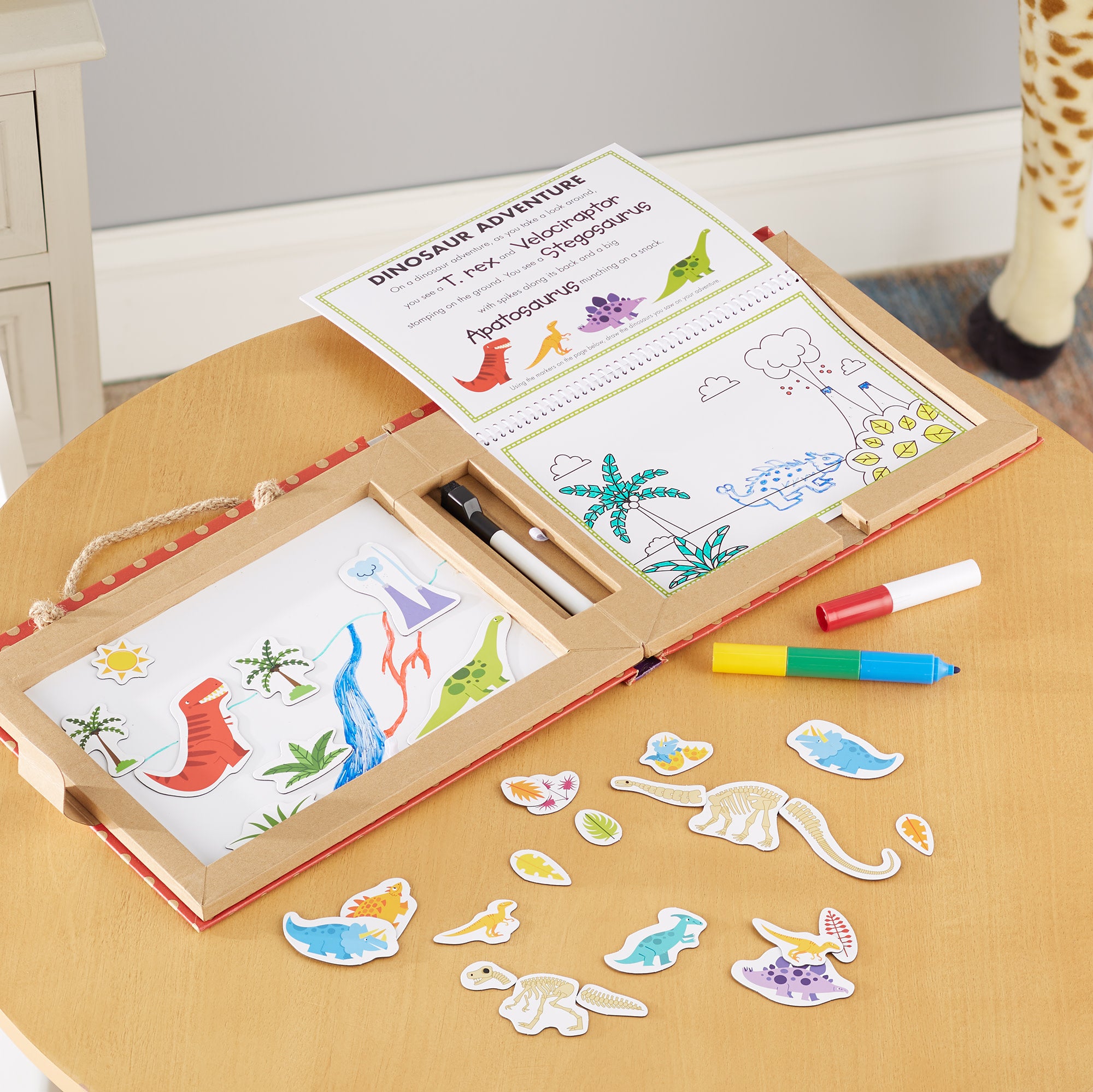 Melissa & Doug Natural Play: Play, Draw, Create Reusable Drawing & Magnet Kit ?C Dinosaurs - Image 9