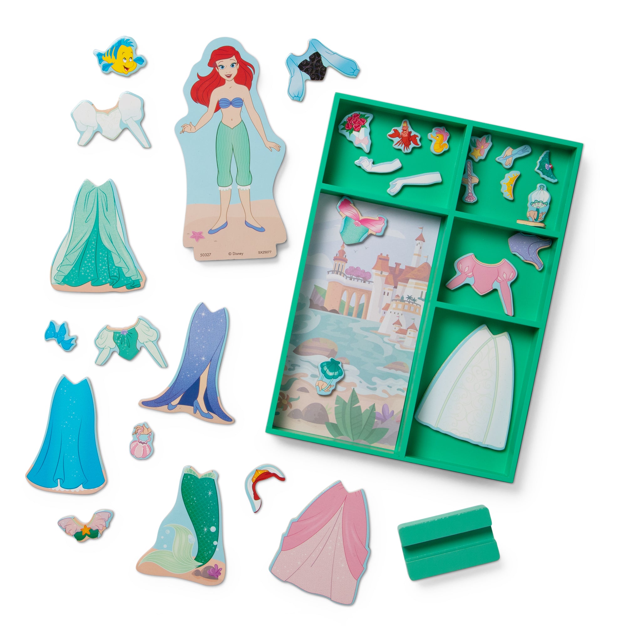 Melissa & Doug Disney Princess Ariel Wooden Magnetic Dress-Up - Image 4