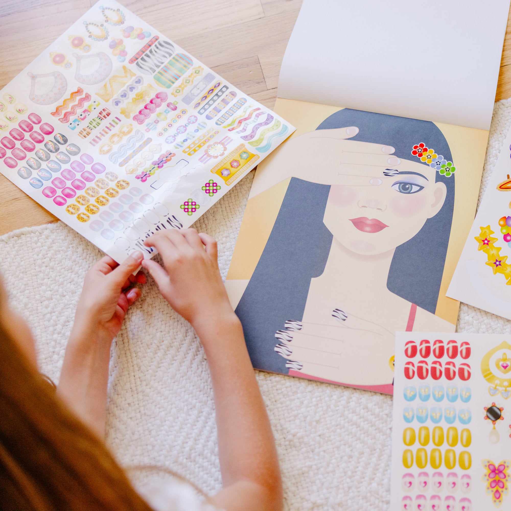 Melissa & Doug Sticker Pad - Jewelry & Nails Glitter Collection - Image 2