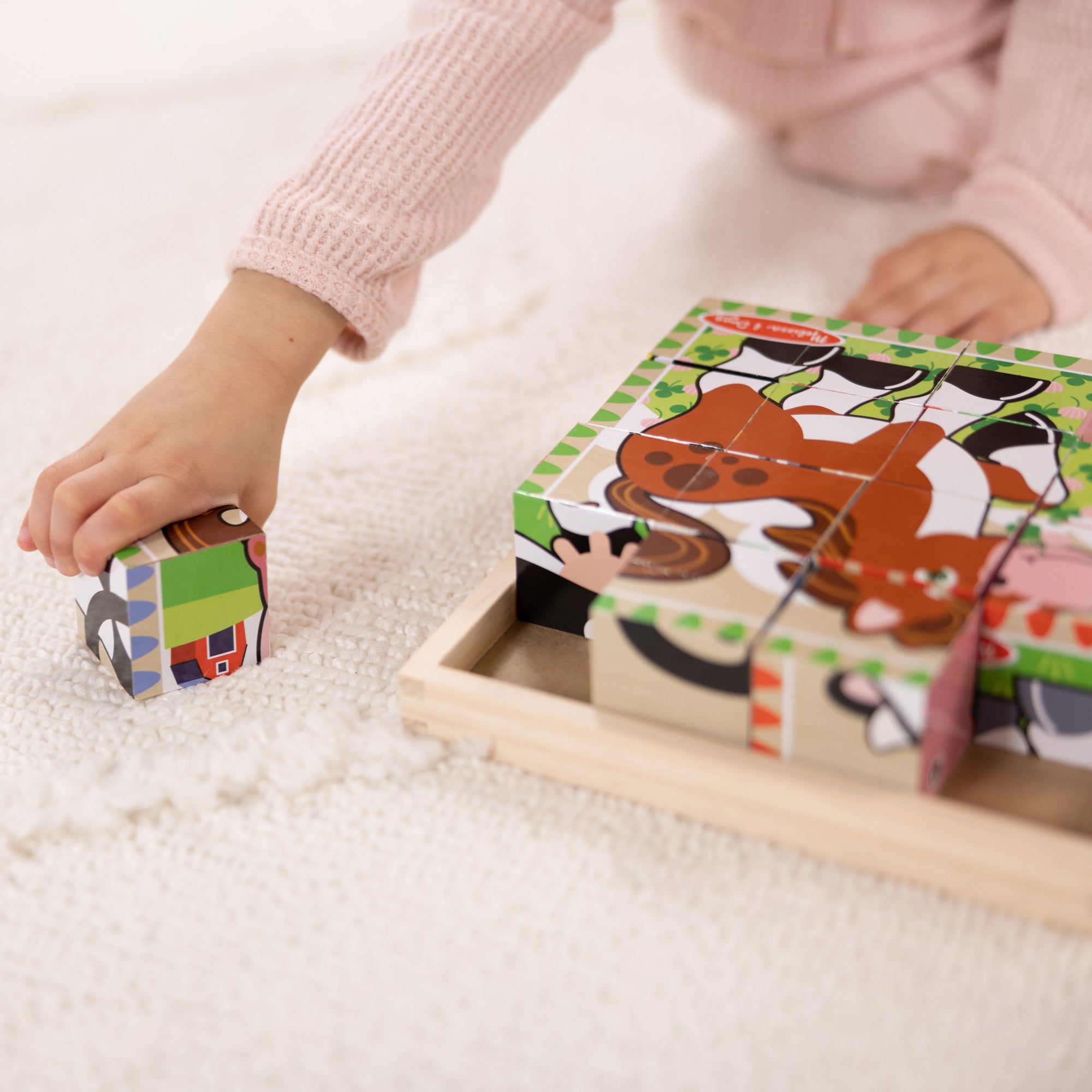 Melissa & Doug Farm Cube Puzzle - 16 Pieces - Image 8