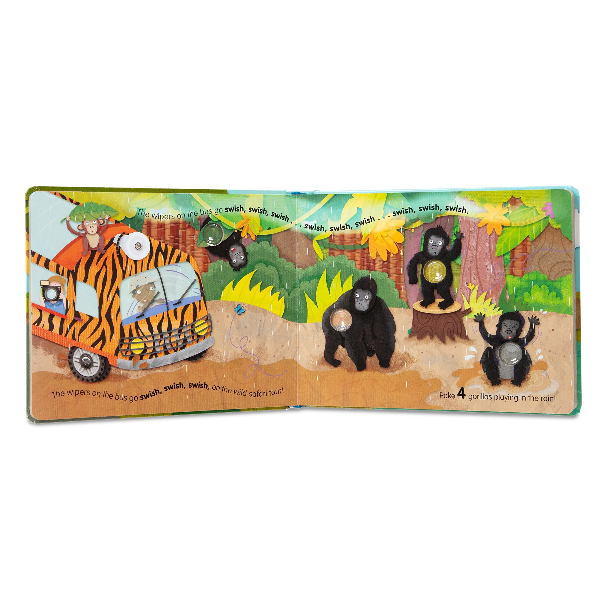 Melissa & Doug Poke-a-Dot: The Wheels on the Bus Wild Safari Board Book - Image 9