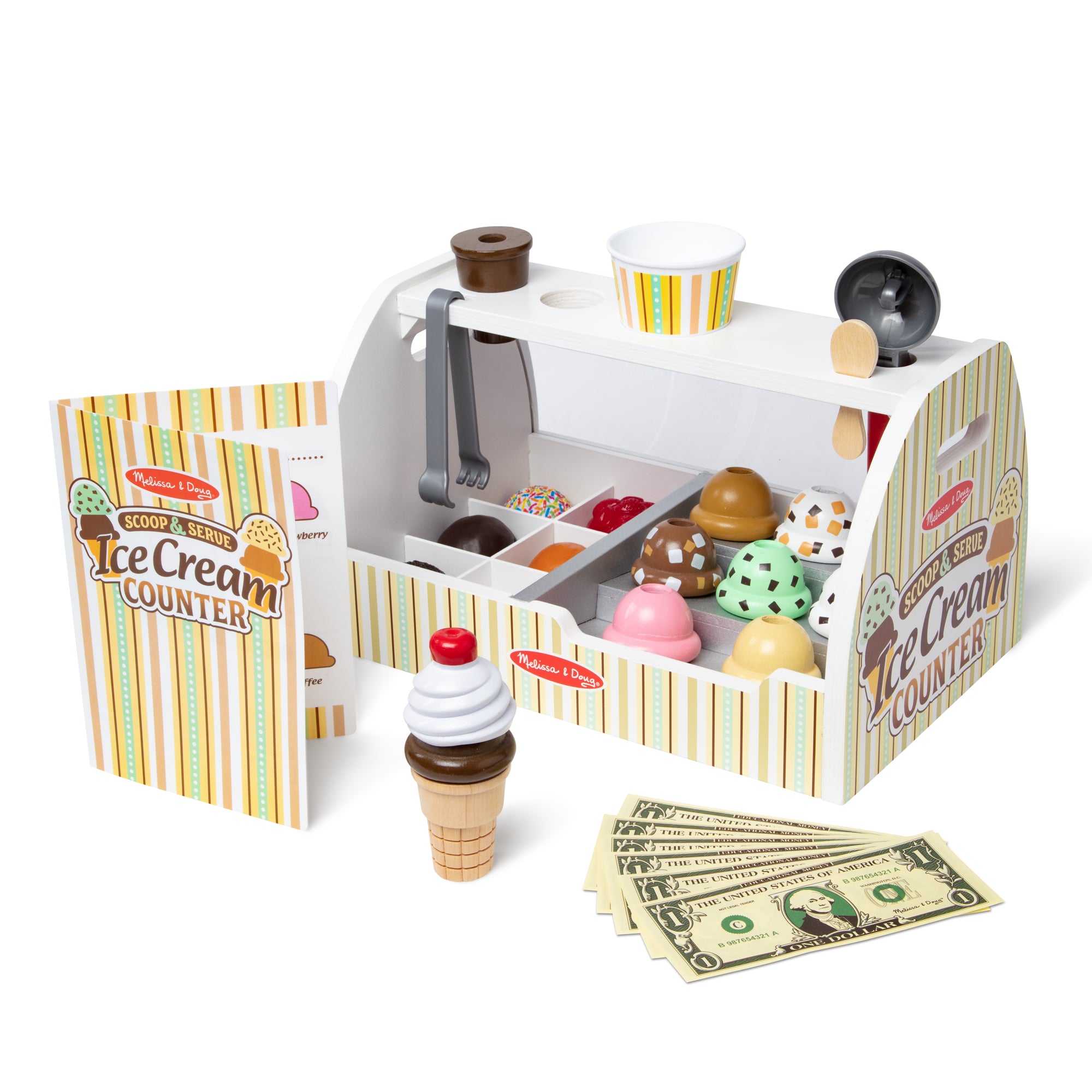 Melissa & Doug Scoop & Serve Ice Cream Counter - Image 4