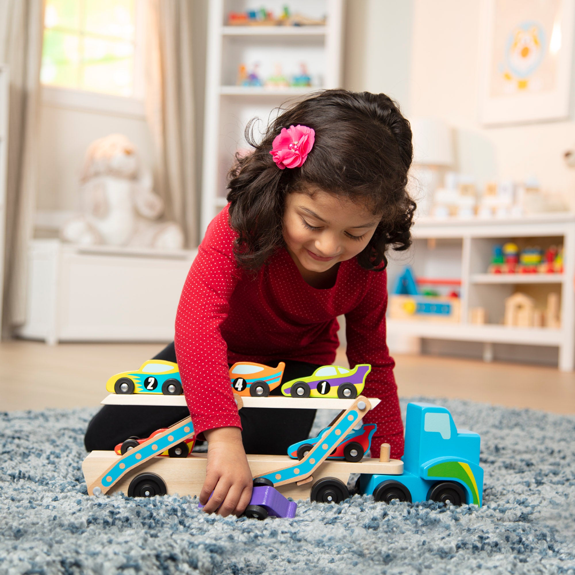 Melissa & Doug Mega Race Car Carrier - Image 10