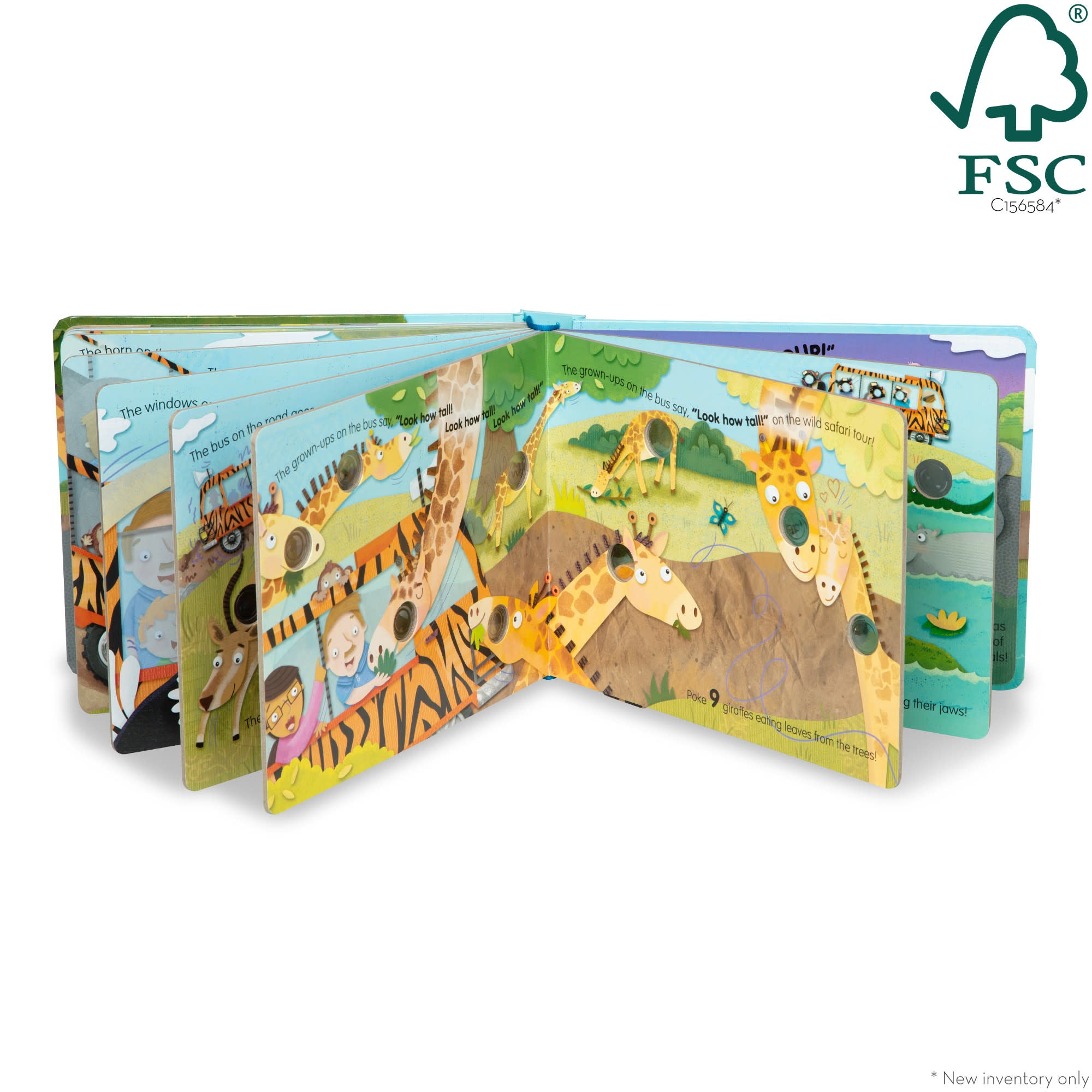 Melissa & Doug Poke-a-Dot: The Wheels on the Bus Wild Safari Board Book - Image 3