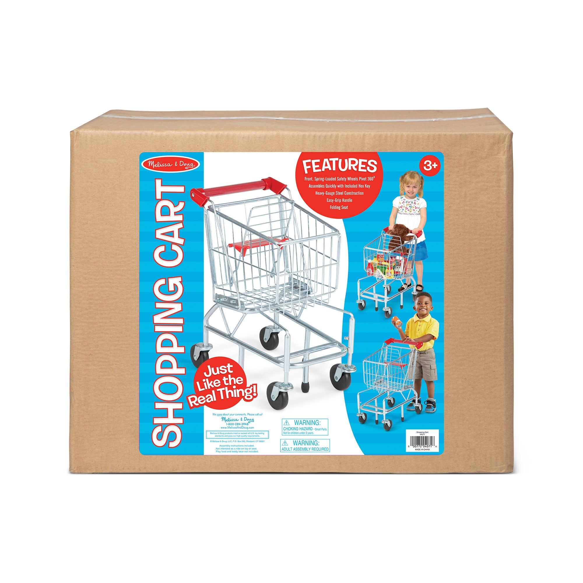Melissa & Doug Metal Grocery Shopping Cart Toy - Image 3