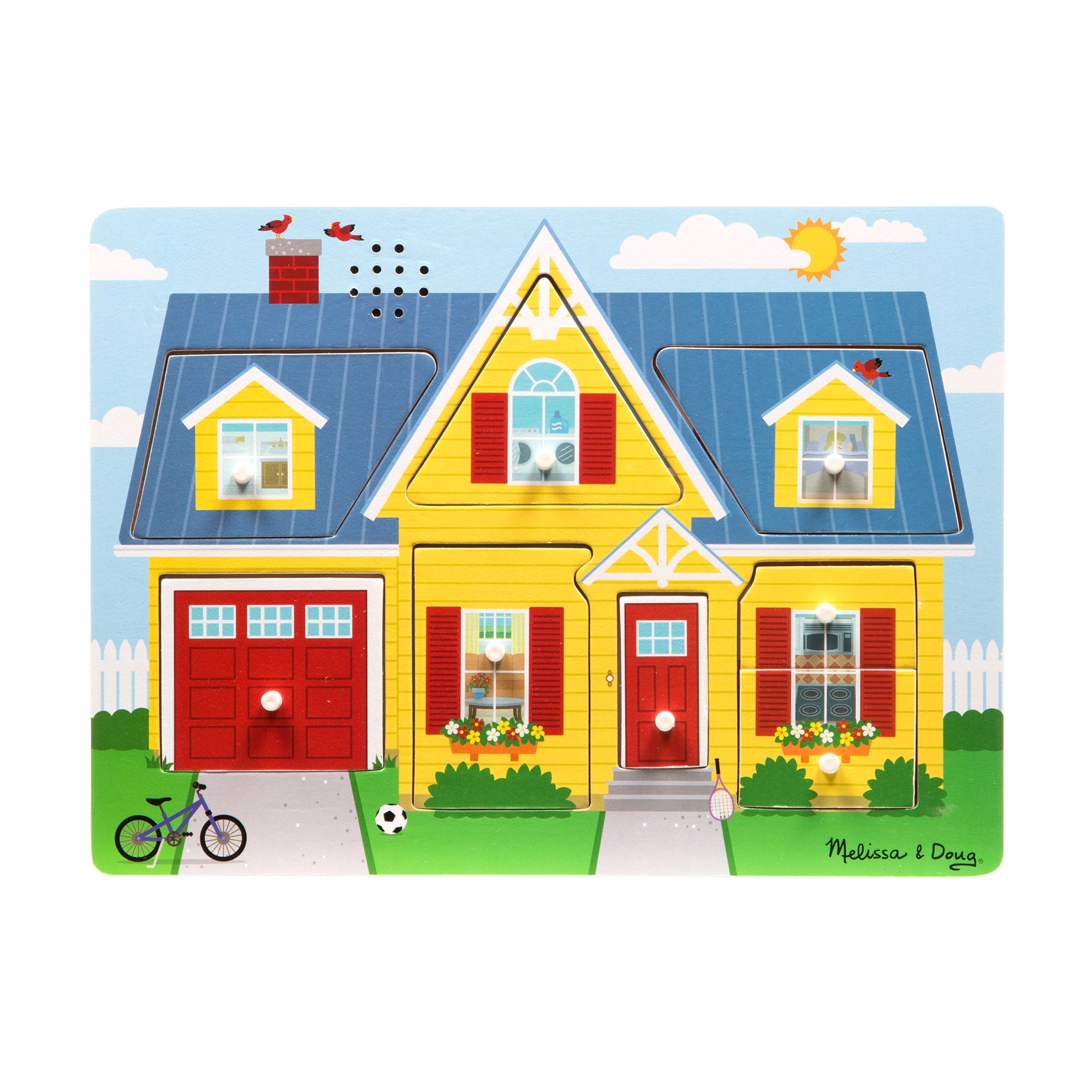 Melissa & Doug Around the House Sound Puzzle - 8 Pieces - Image 3