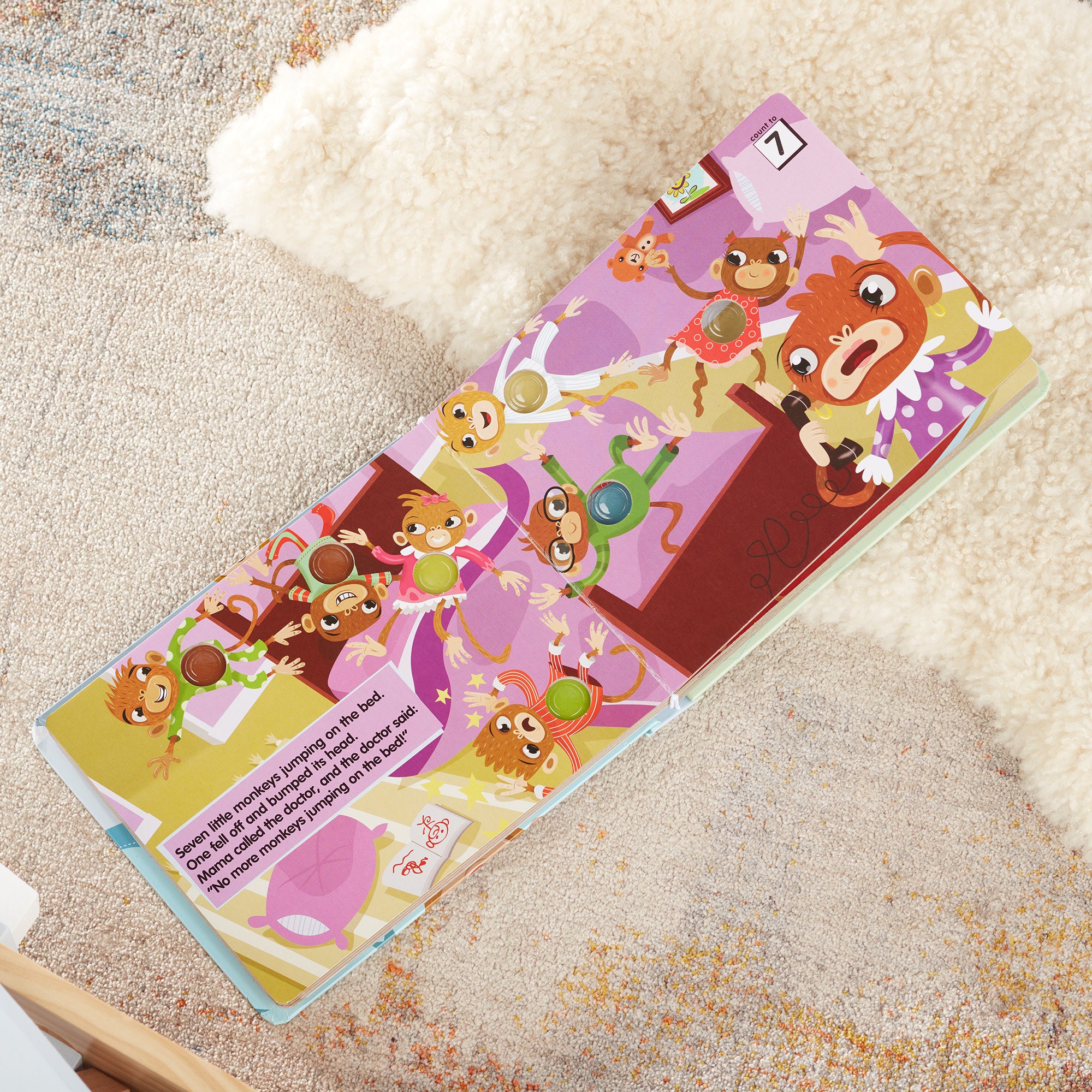 Melissa & Doug Poke-a-Dot: 10 Little Monkeys Board Book - Image 9