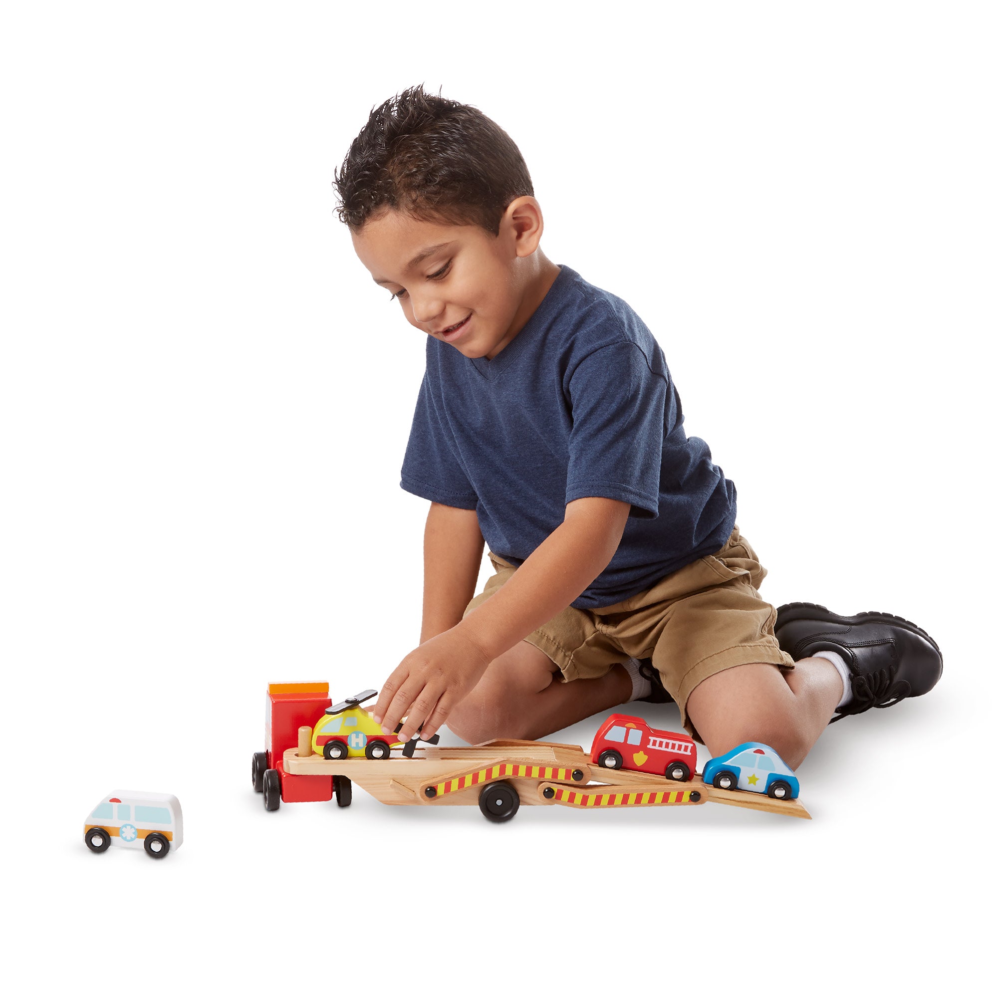 Melissa & Doug Emergency Vehicle Carrier - Image 8
