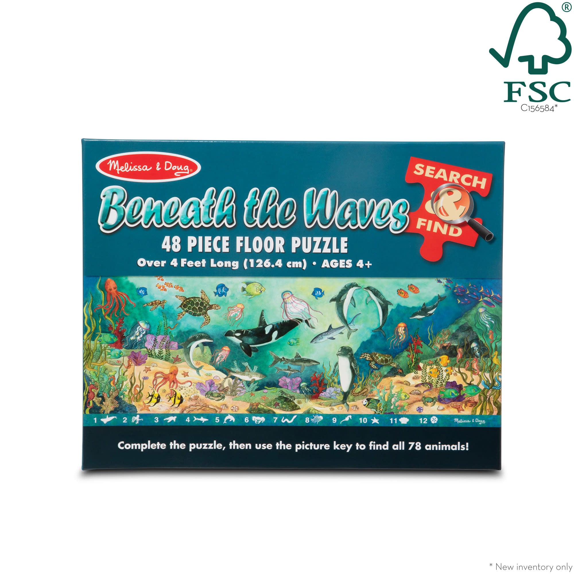 Melissa & Doug Search & Find Beneath the Waves Floor Puzzle - 48 Pieces - Image 10