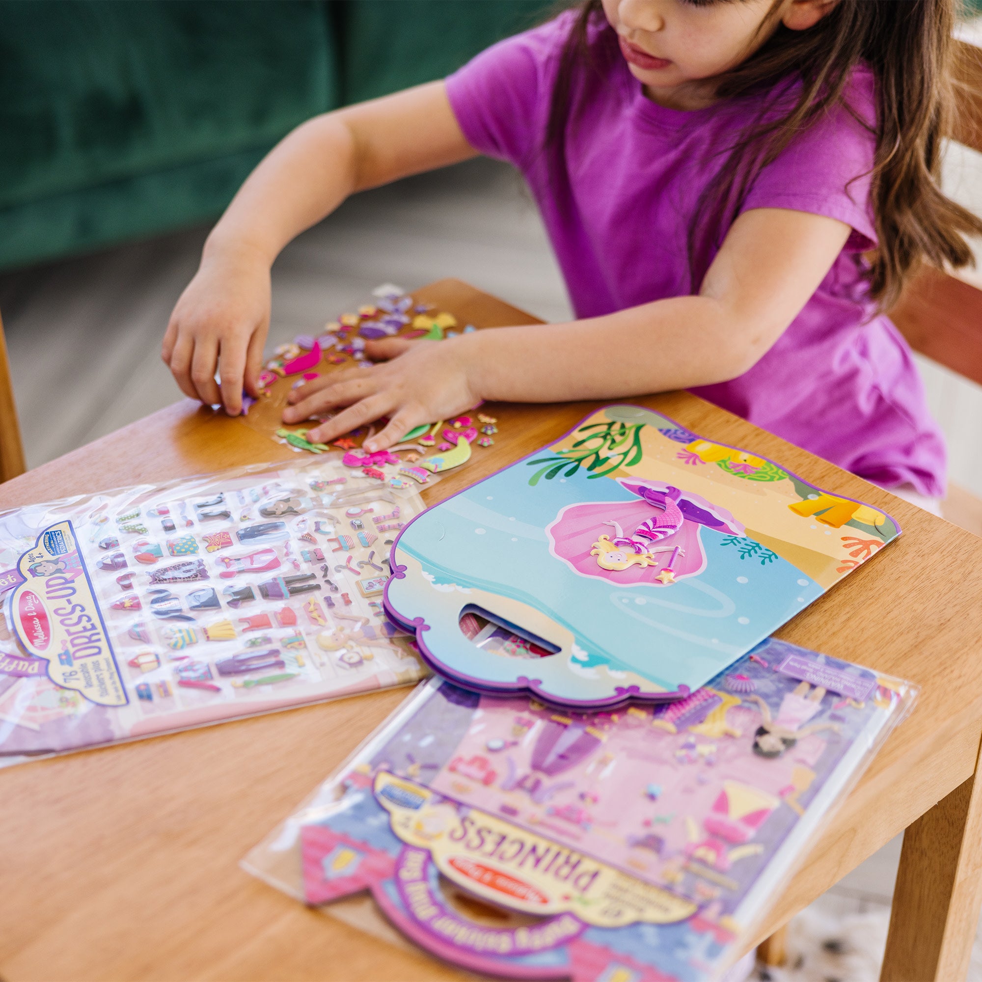 Melissa & Doug Puffy Sticker Bundle - Dress-Up, Princess and Mermaid - Image 8