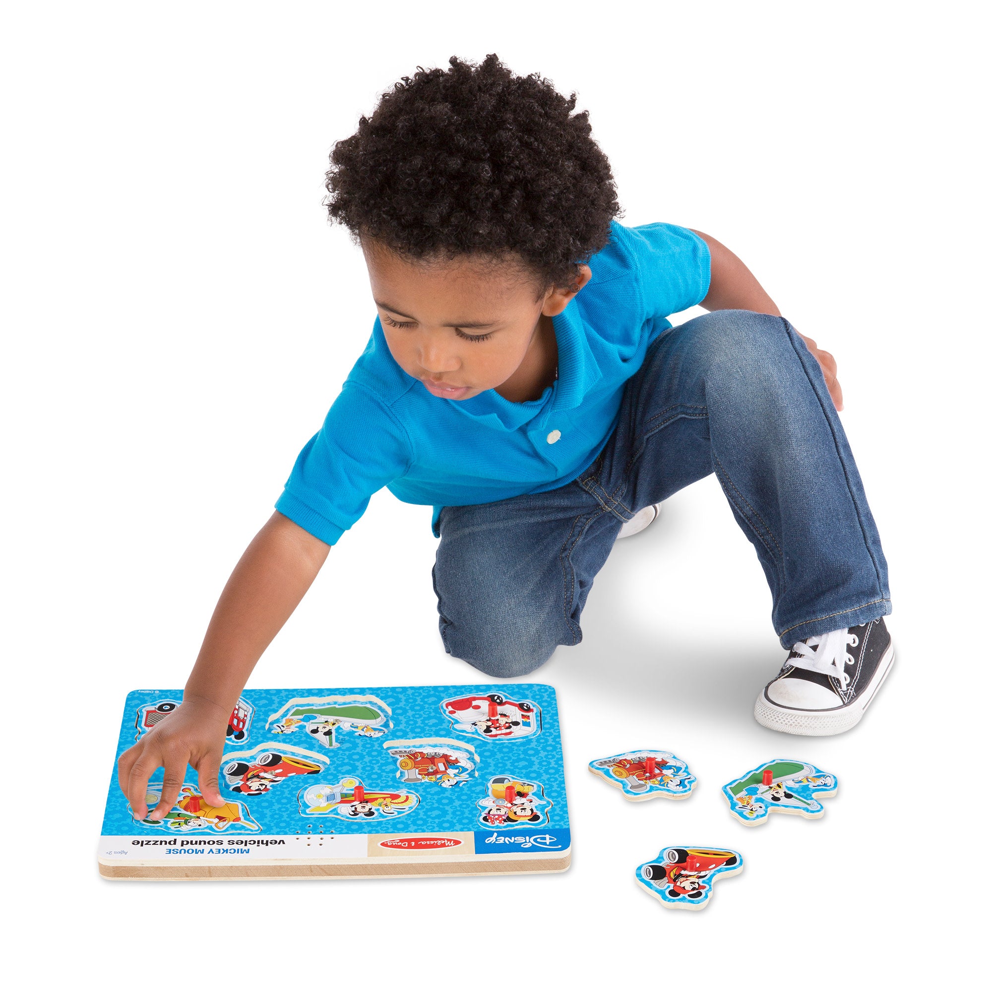 Melissa & Doug Disney Mickey Mouse & Friends Vehicles Sound Puzzle - 8 Pieces - Image 7