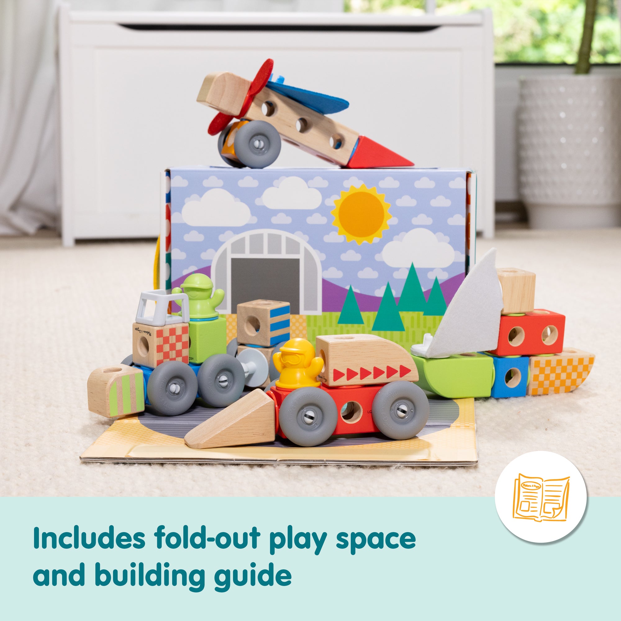 Melissa & Doug Blockables? Vehicles Play Set - Image 8