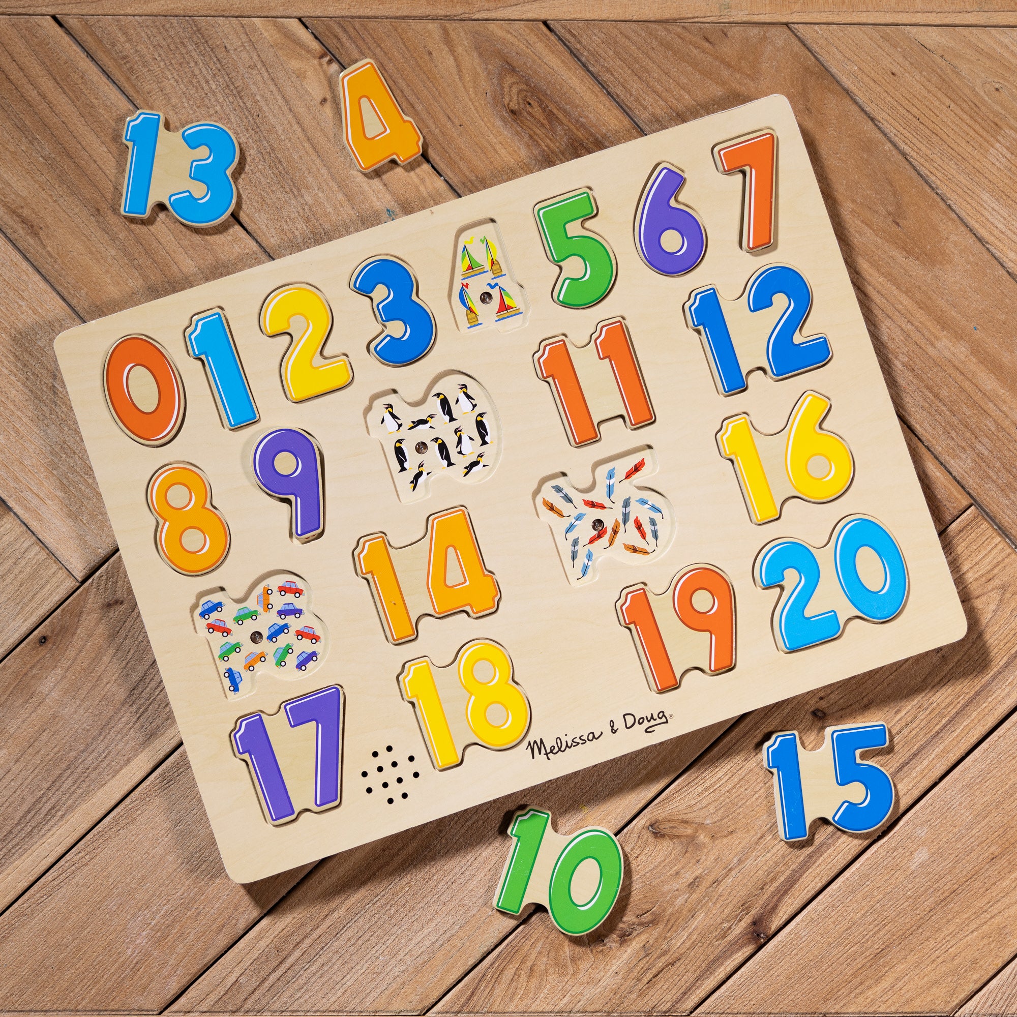 Melissa & Doug Numbers Sound Puzzle - 21 Pieces - Image 9