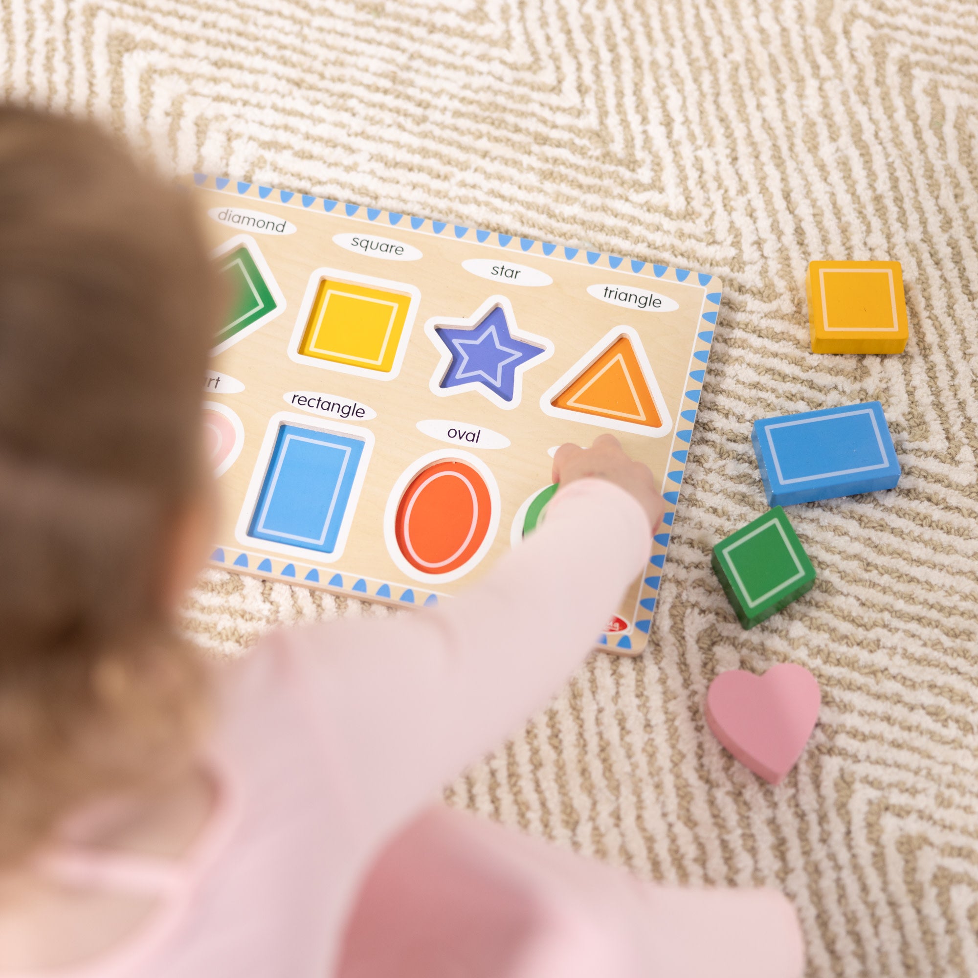 Melissa & Doug Shapes Chunky Puzzle - 8 Pieces - Image 5