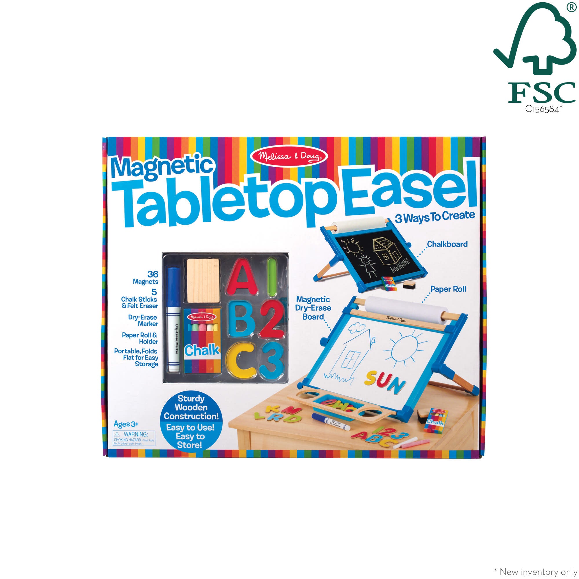 Melissa & Doug Double-Sided Magnetic Tabletop Easel - Image 3