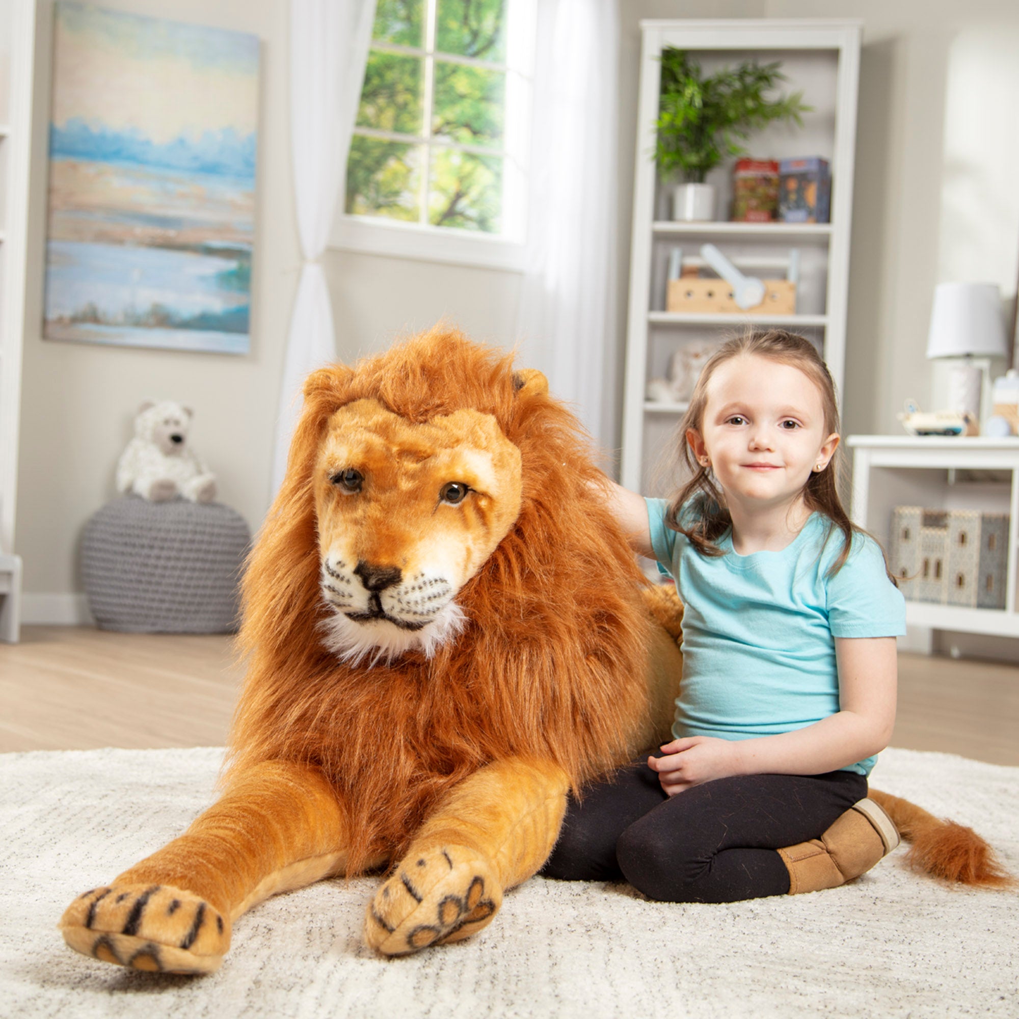 Melissa & Doug Lion Lifelike Plush Stuffed Animal - Image 6