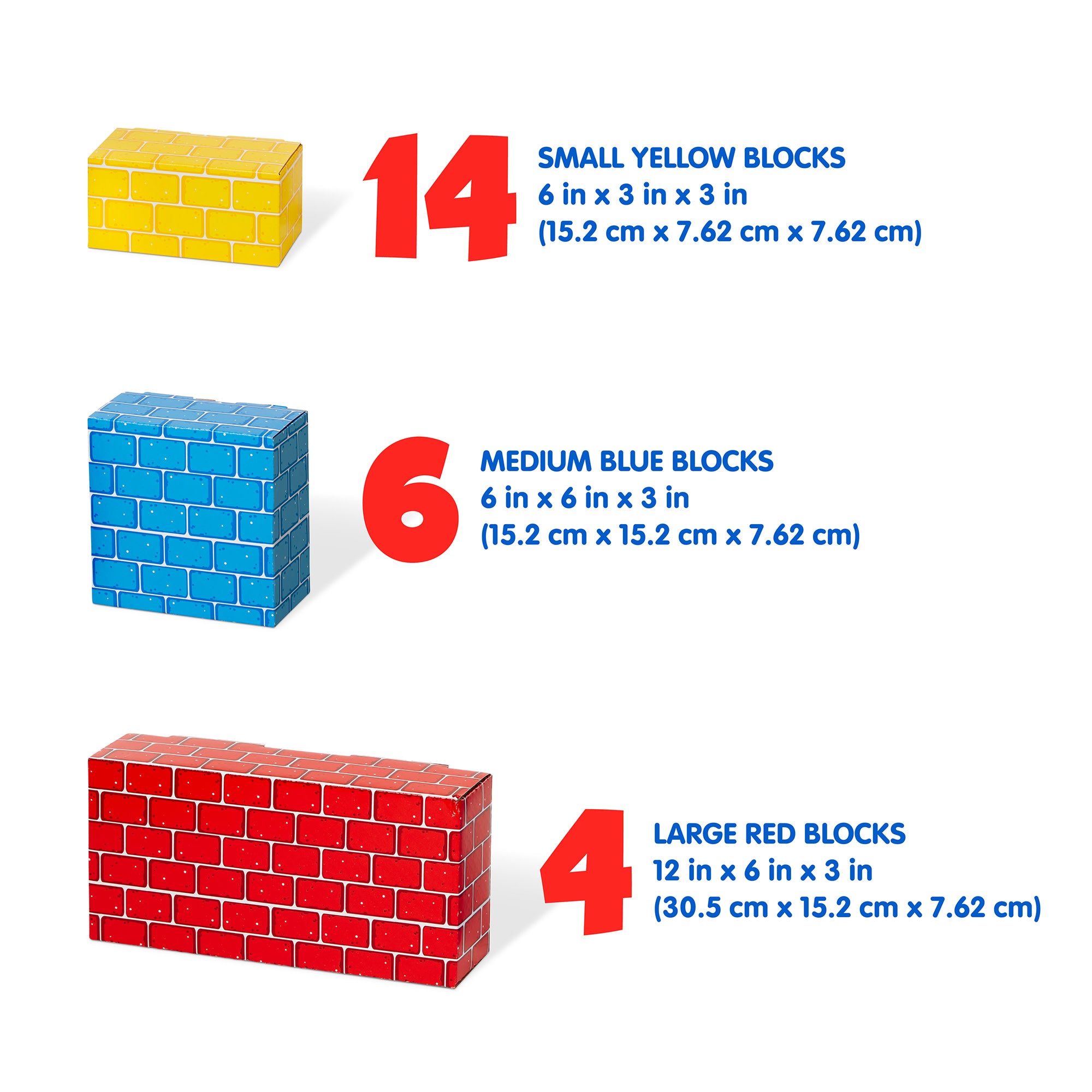 Melissa & Doug Jumbo Cardboard Blocks - 24 Pieces - Image 4