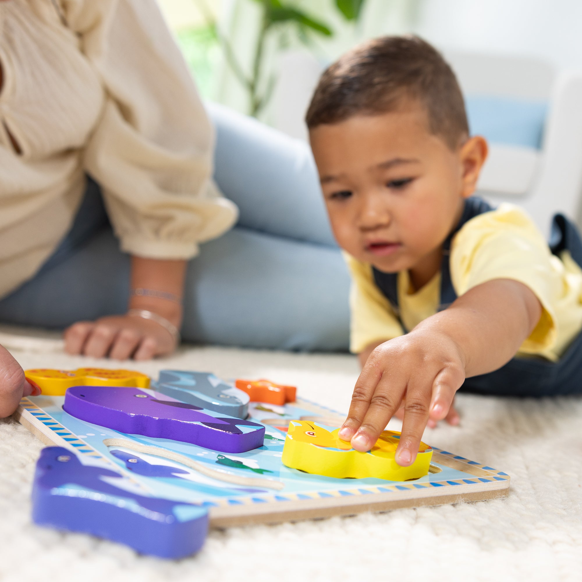 Melissa & Doug Sea Creatures Chunky Puzzle - 7 Pieces - Image 5