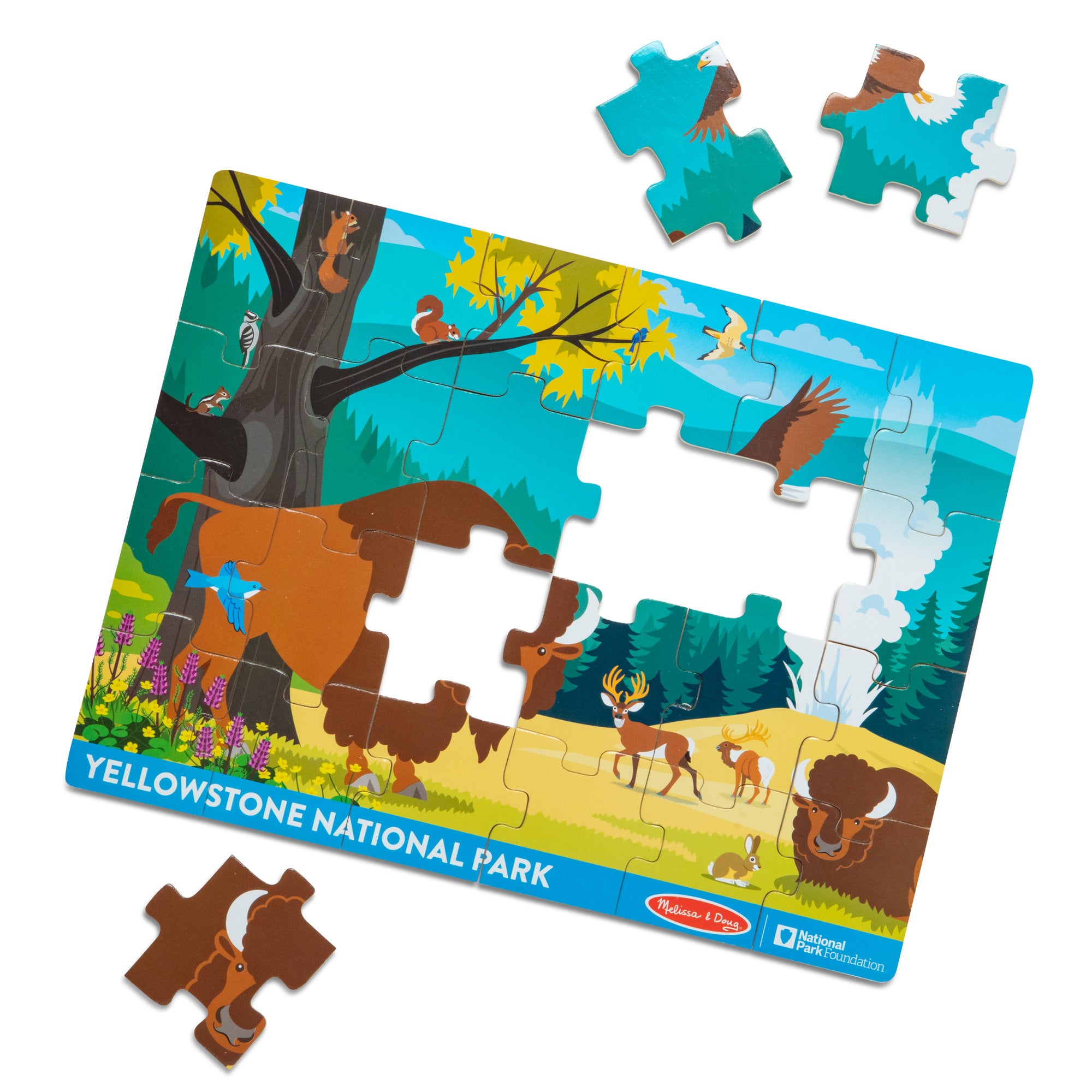 Melissa & Doug Yellowstone National Park Wooden Jigsaw Puzzle ?C 24 Pieces - Image 7
