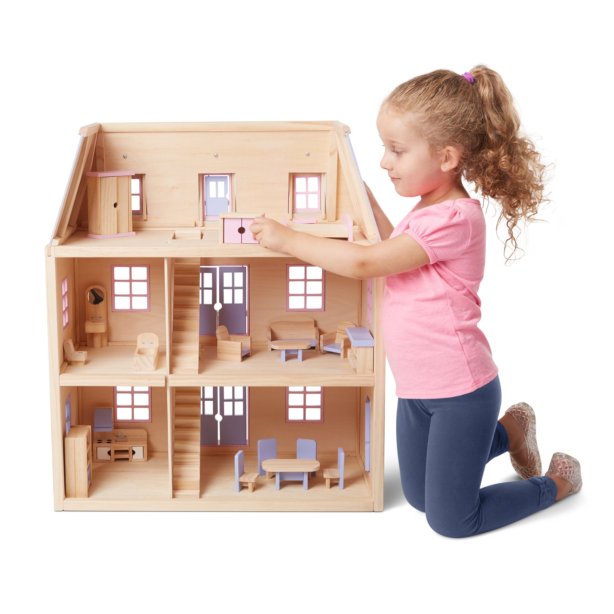 Melissa & Doug Wooden Multi-Level Dollhouse - Image 8