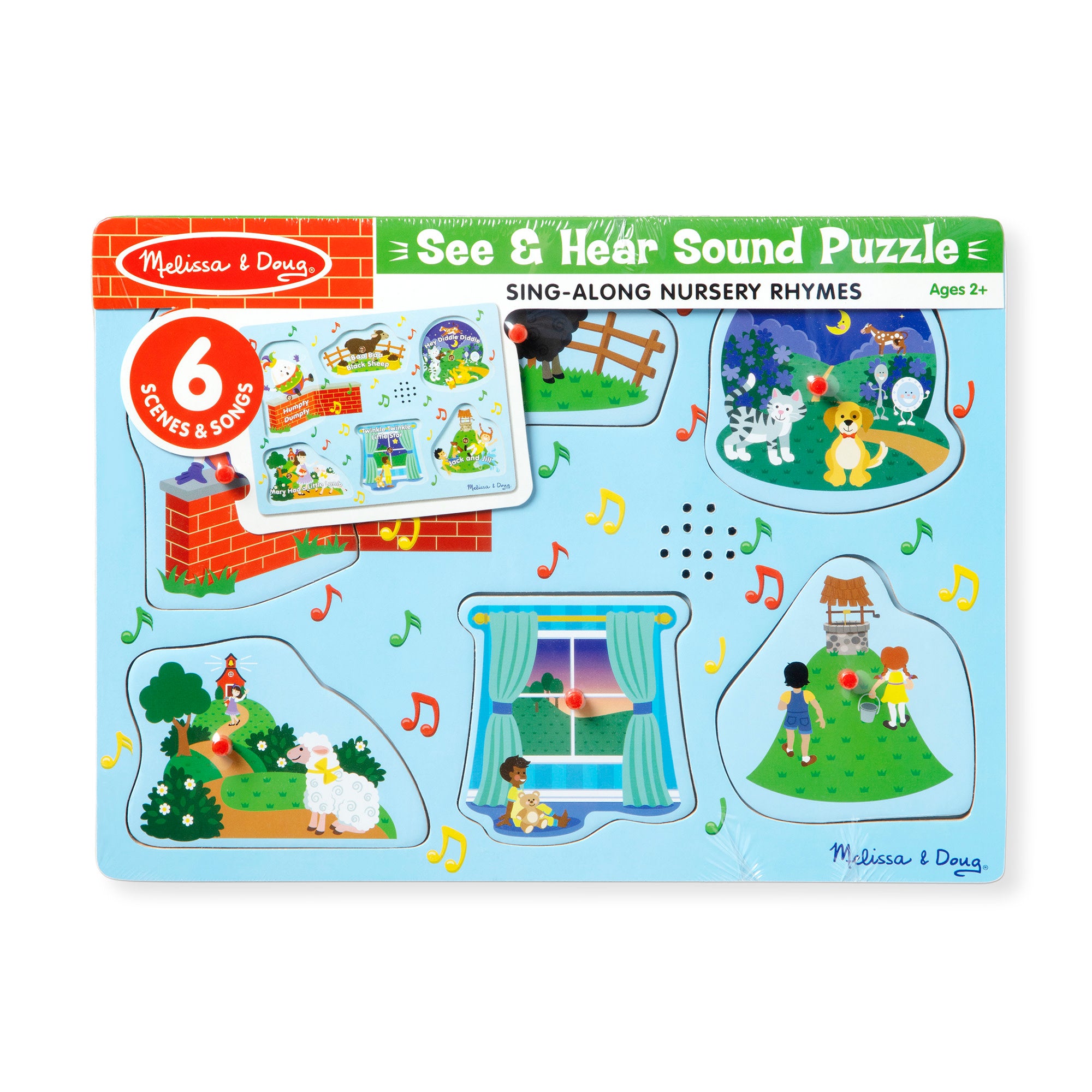 Melissa & Doug Nursery Rhymes 2 Sound Puzzle - 6 PIeces
