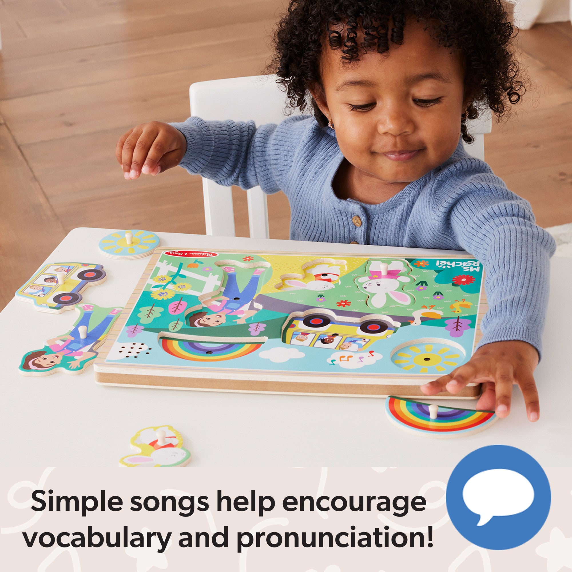 Melissa & Doug Ms. Rachel? Wooden Song Puzzle ?C 6 Pieces - Image 5