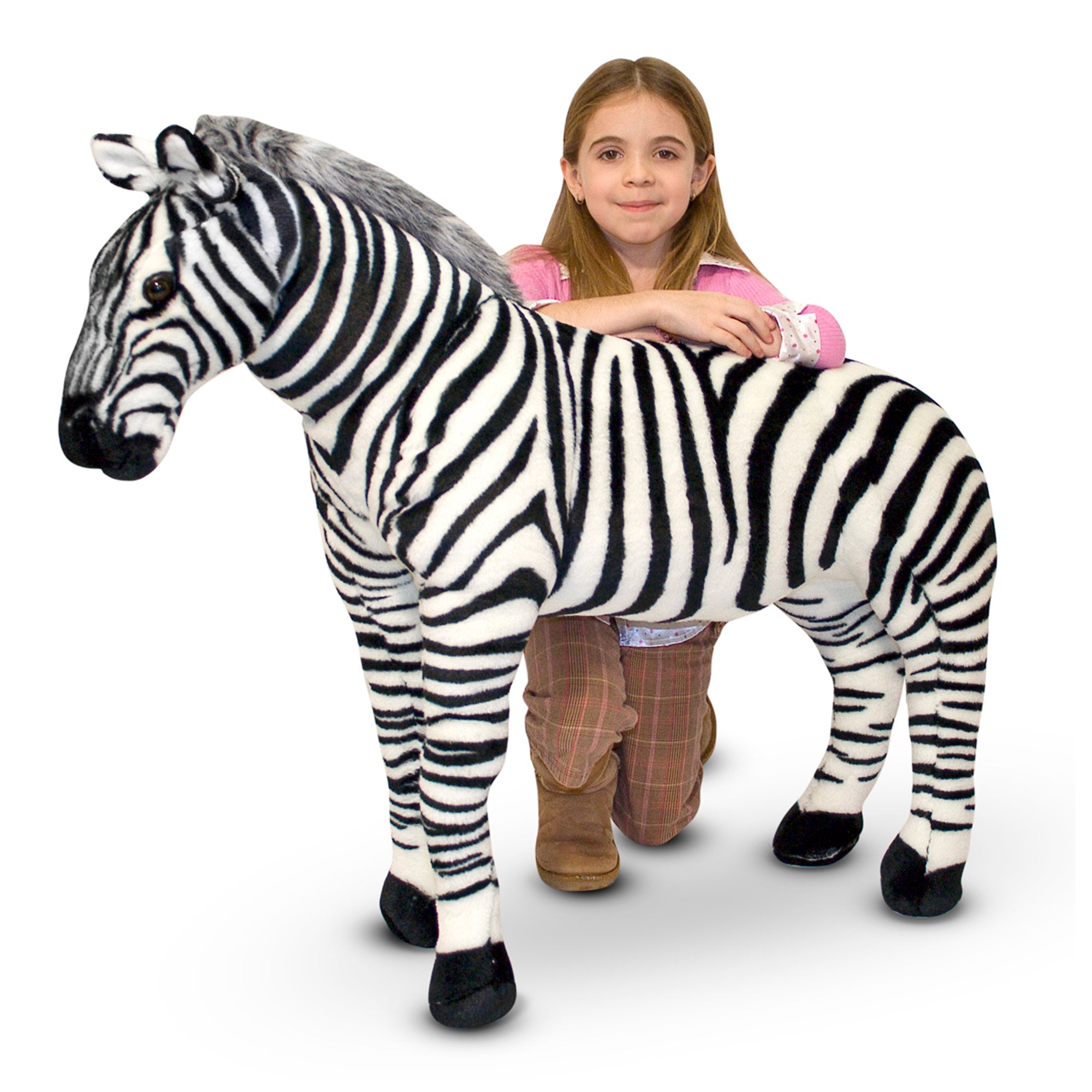 Melissa & Doug Zebra Lifelike Plush Stuffed Animal - Image 8