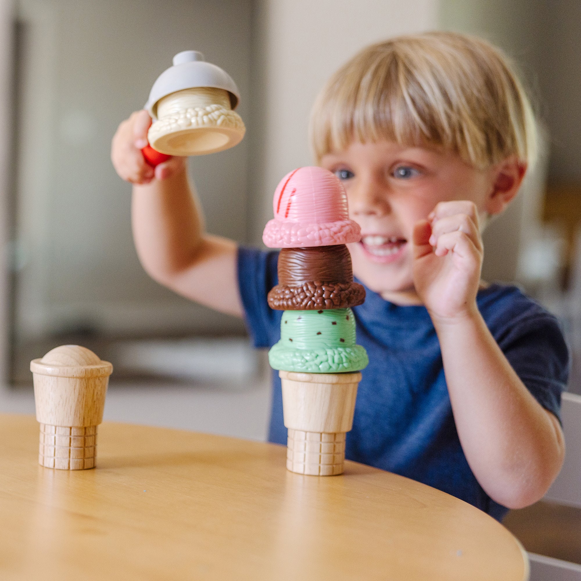Melissa & Doug Scoop & Stack Ice Cream Cone Magnetic Play Set - Image 4