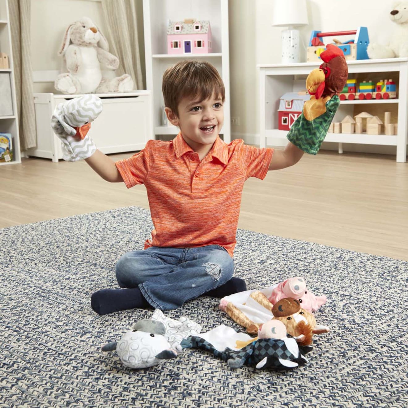 Melissa & Doug Barn Buddies Hand Puppets (6 Pc) - Image 2