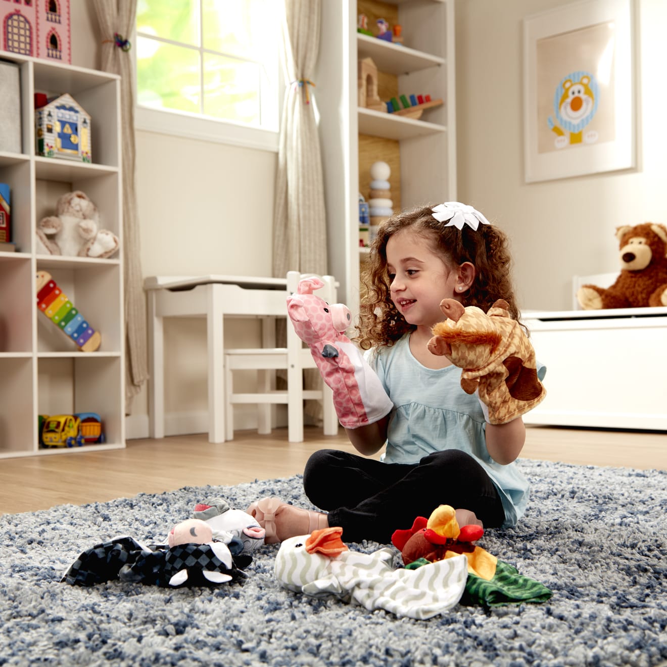 Melissa & Doug Barn Buddies Hand Puppets (6 Pc) - Image 5