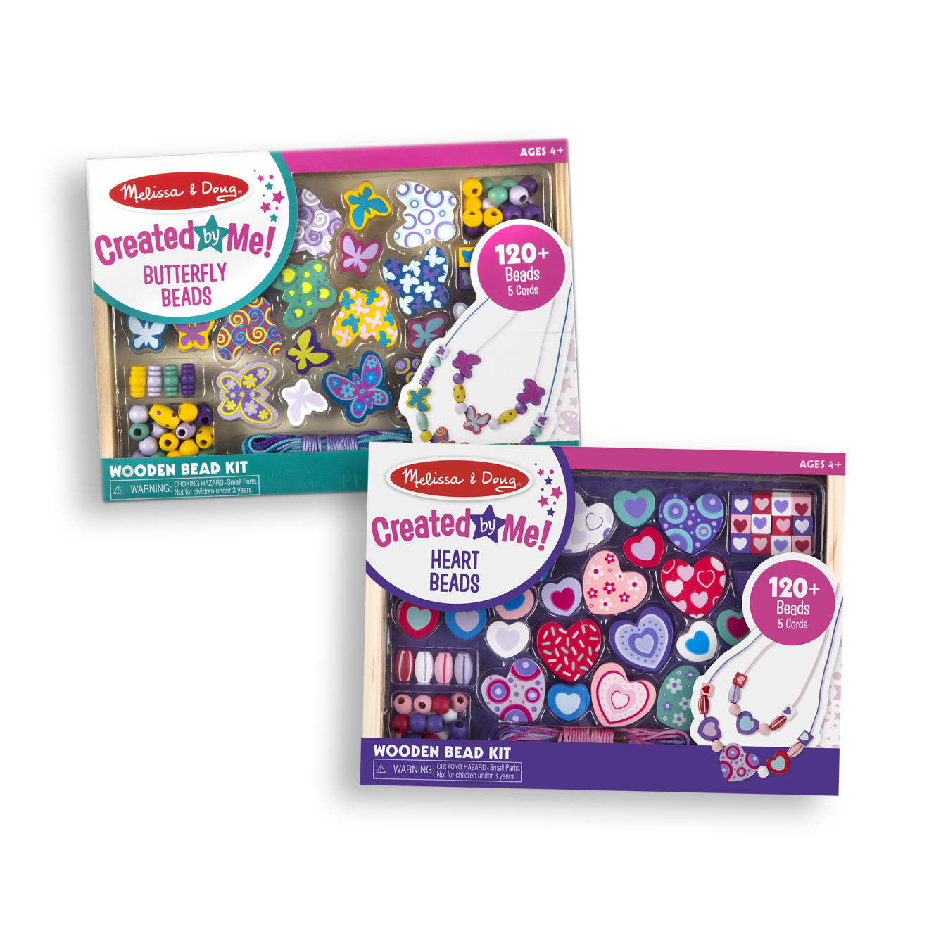 Melissa & Doug Sweet Hearts and Butterfly Friends Bead Set Bundle - Image 4