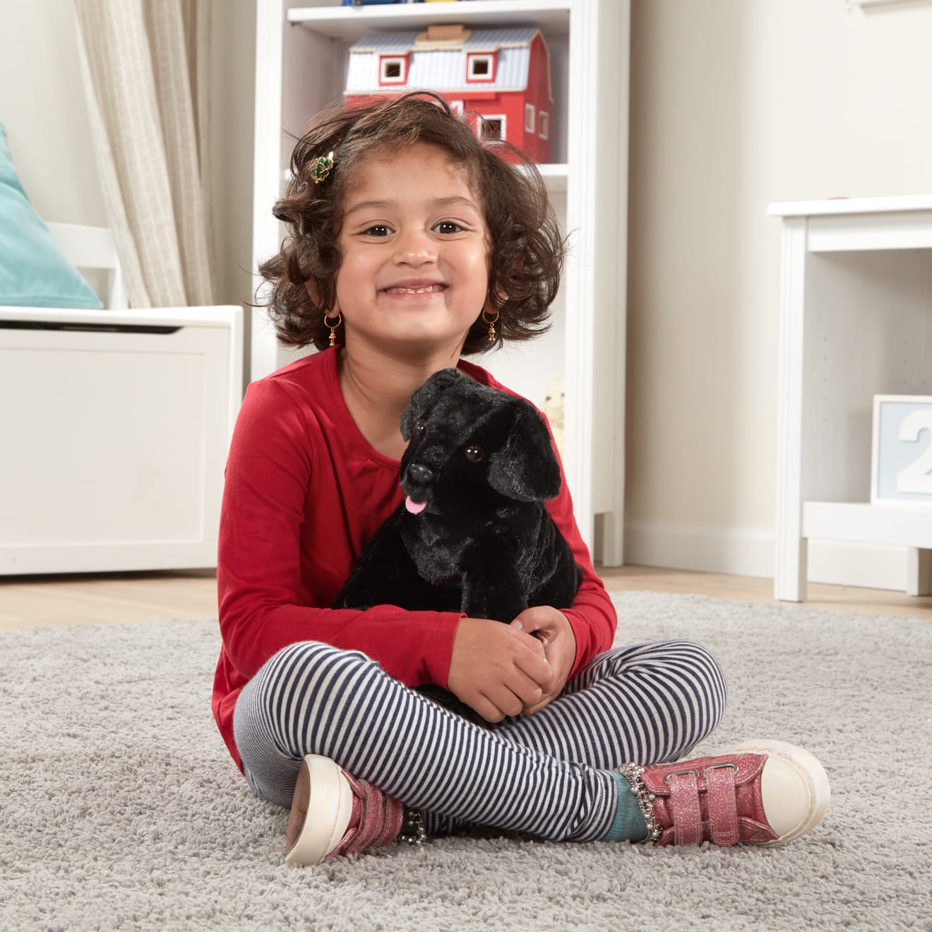 Melissa & Doug Benson Black Lab Puppy Dog Stuffed Animal - Image 2